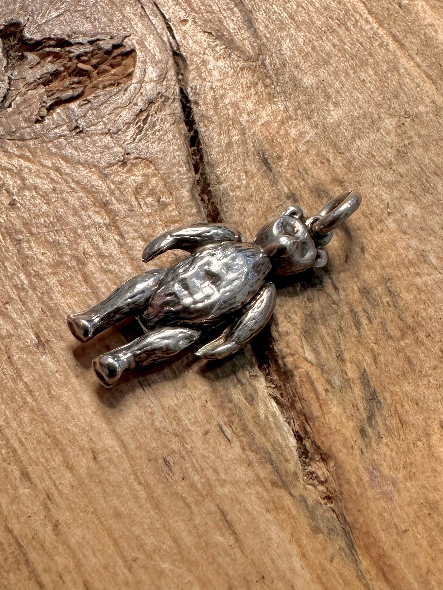 Vintage Teddy Bear 925 Silver Charm Pendant