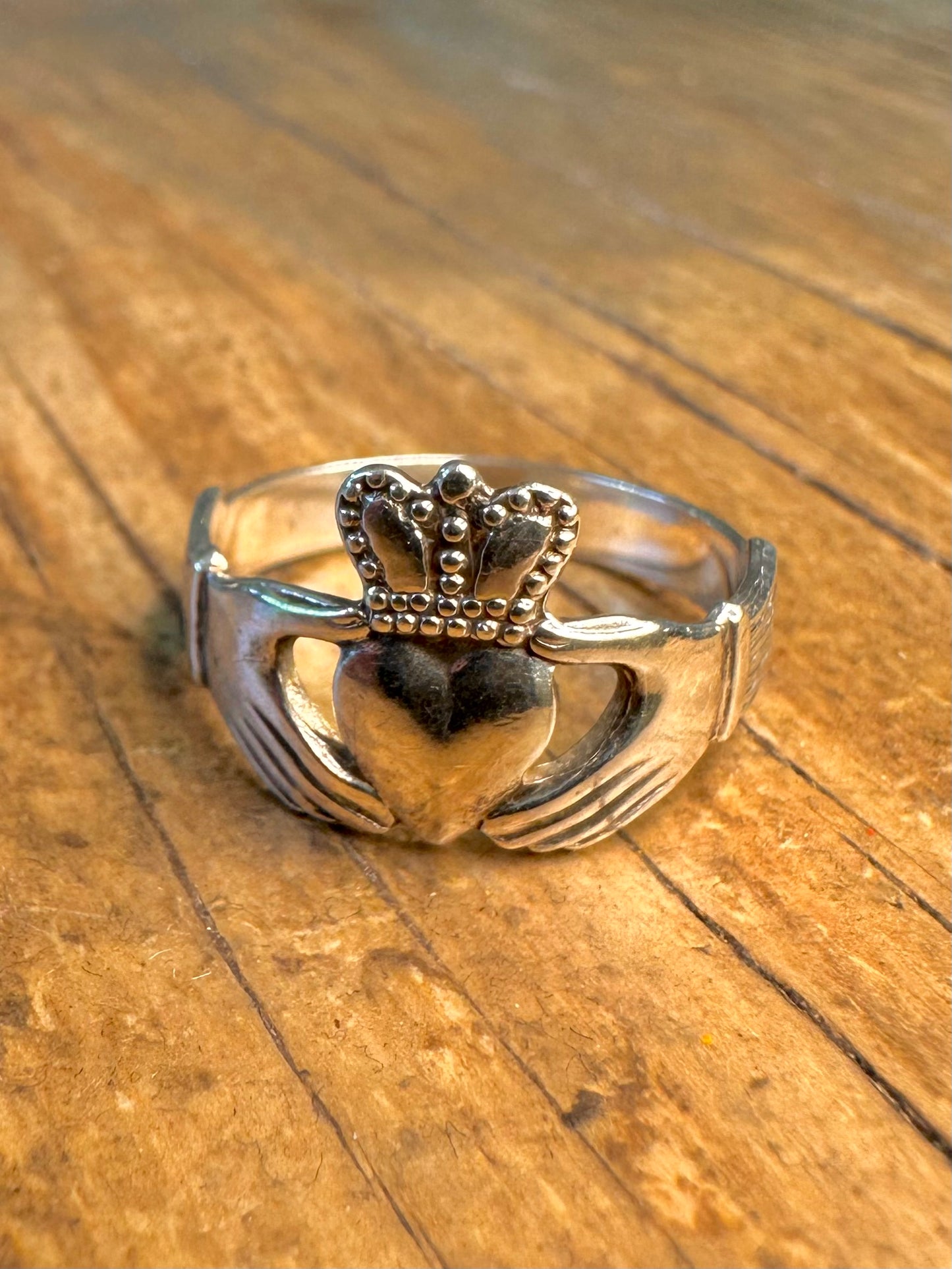 Claddagh 1979 Made in Ireland 925 Sterling Silver Size P Ring