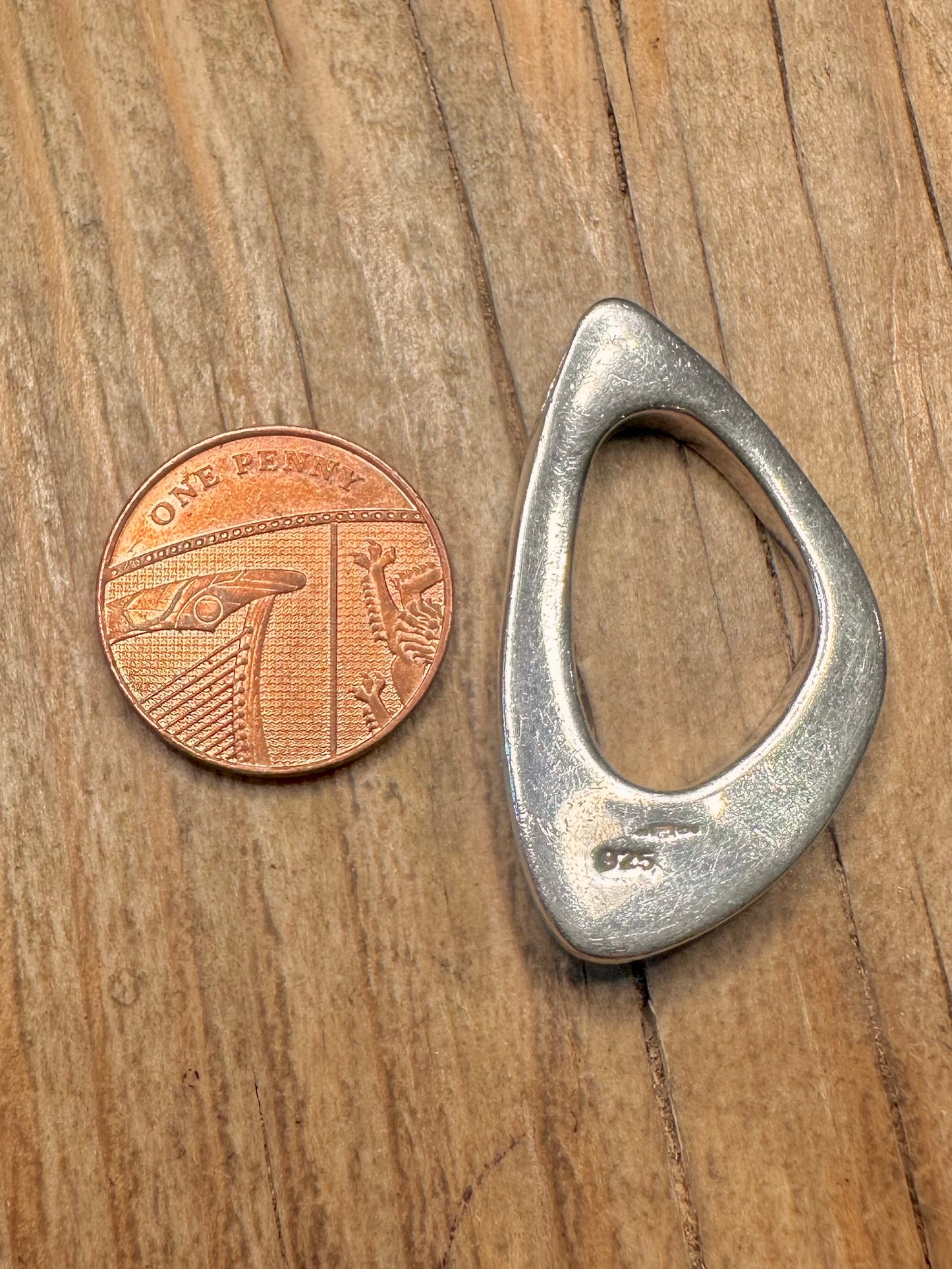 Modernist Shaped 925 Sterling Silver Hallmarked Pendant