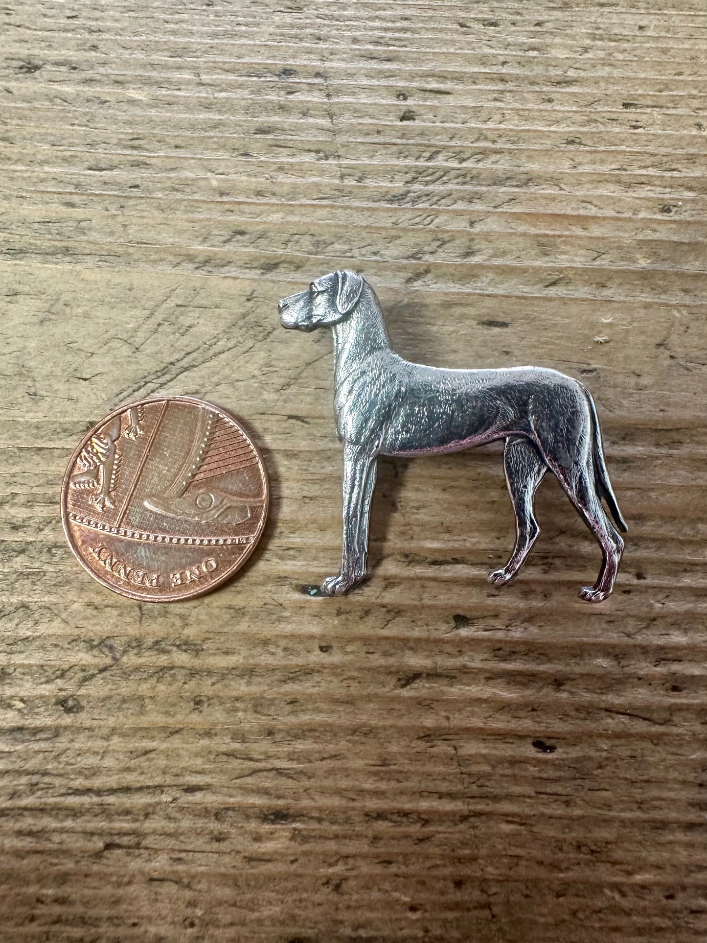 Vintage Kenart Great Dane Made in England Made in England Pewter Brooch