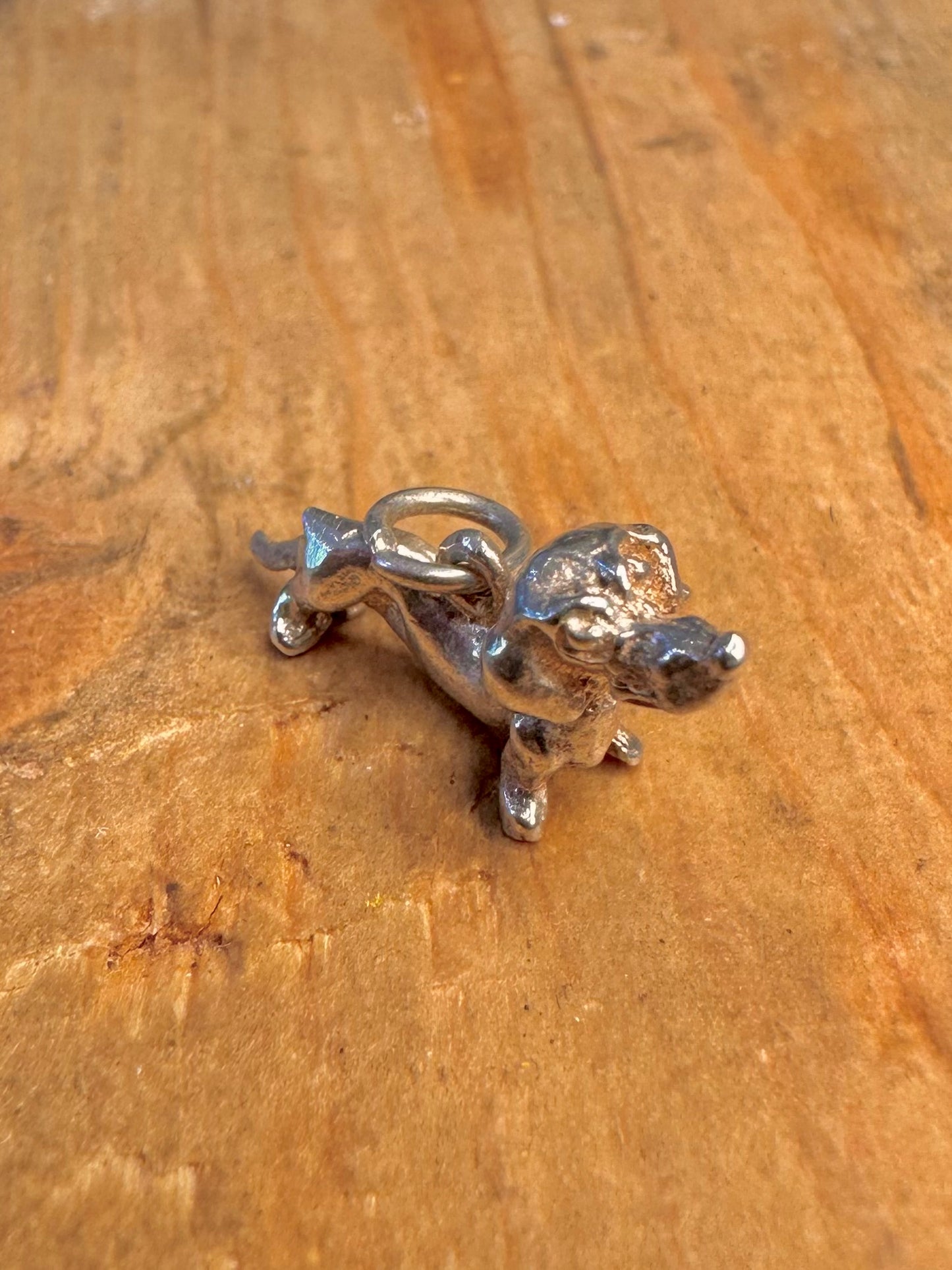 Sausage Dog 925 Sterling Silver Charm Pendant