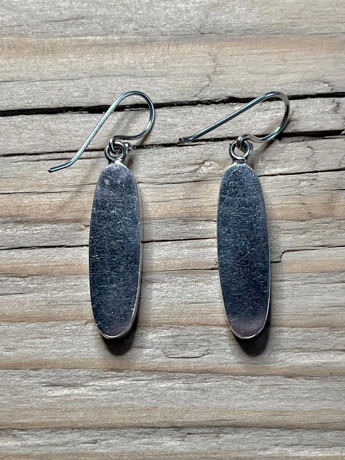 Pink and Red Elongate Oval 925 Sterling Silver Drop Earrings