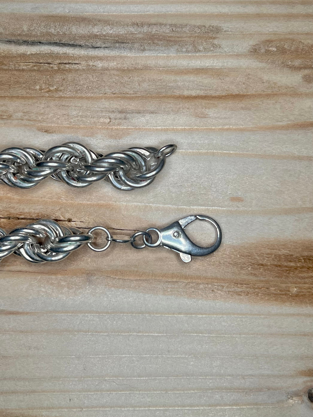 Chunky Twisted Rope Chain 925 ITALY Sterling Silver 16.5 inch Necklace