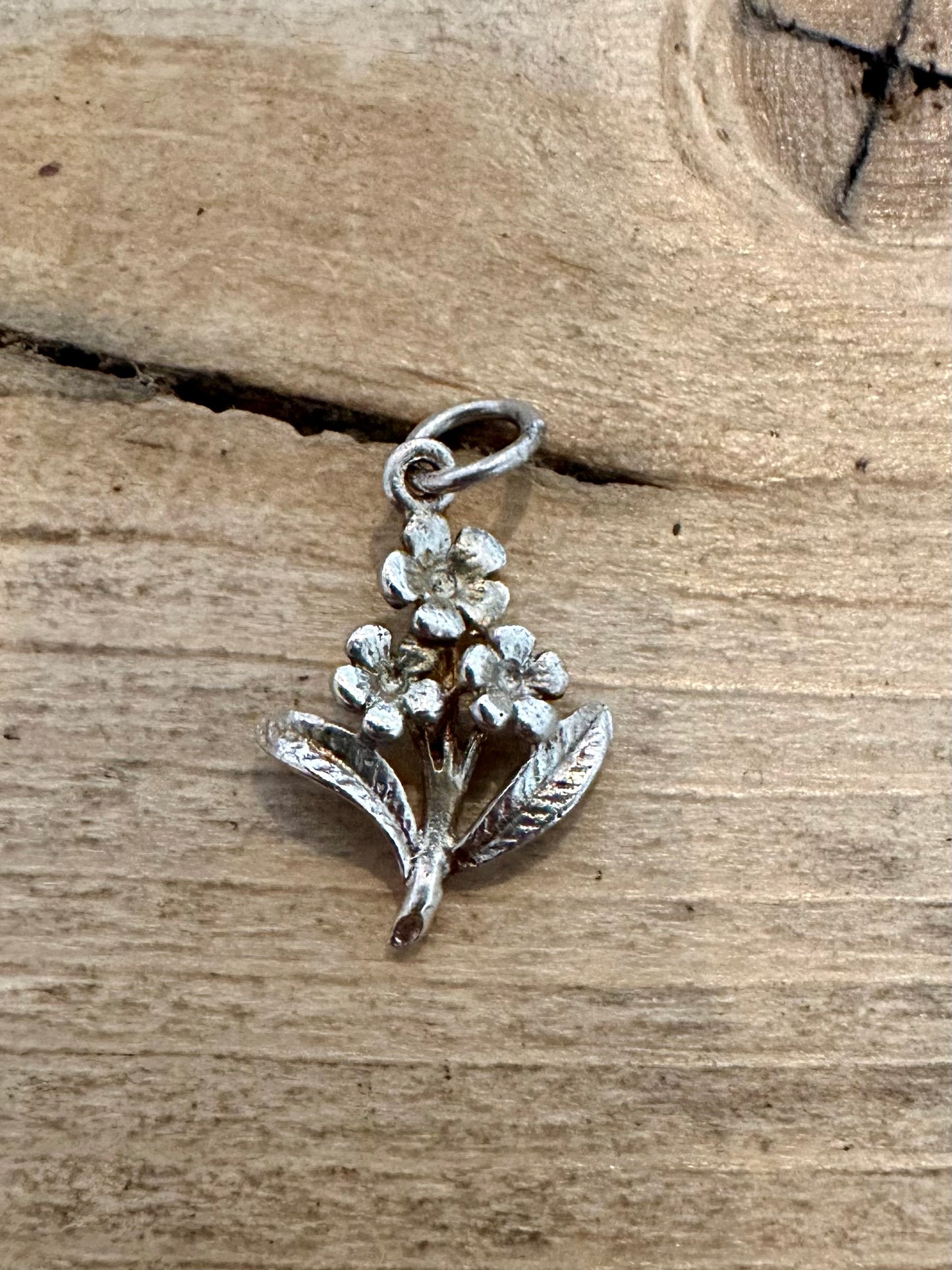 Vintage Three Flowers 925 Silver Pendant