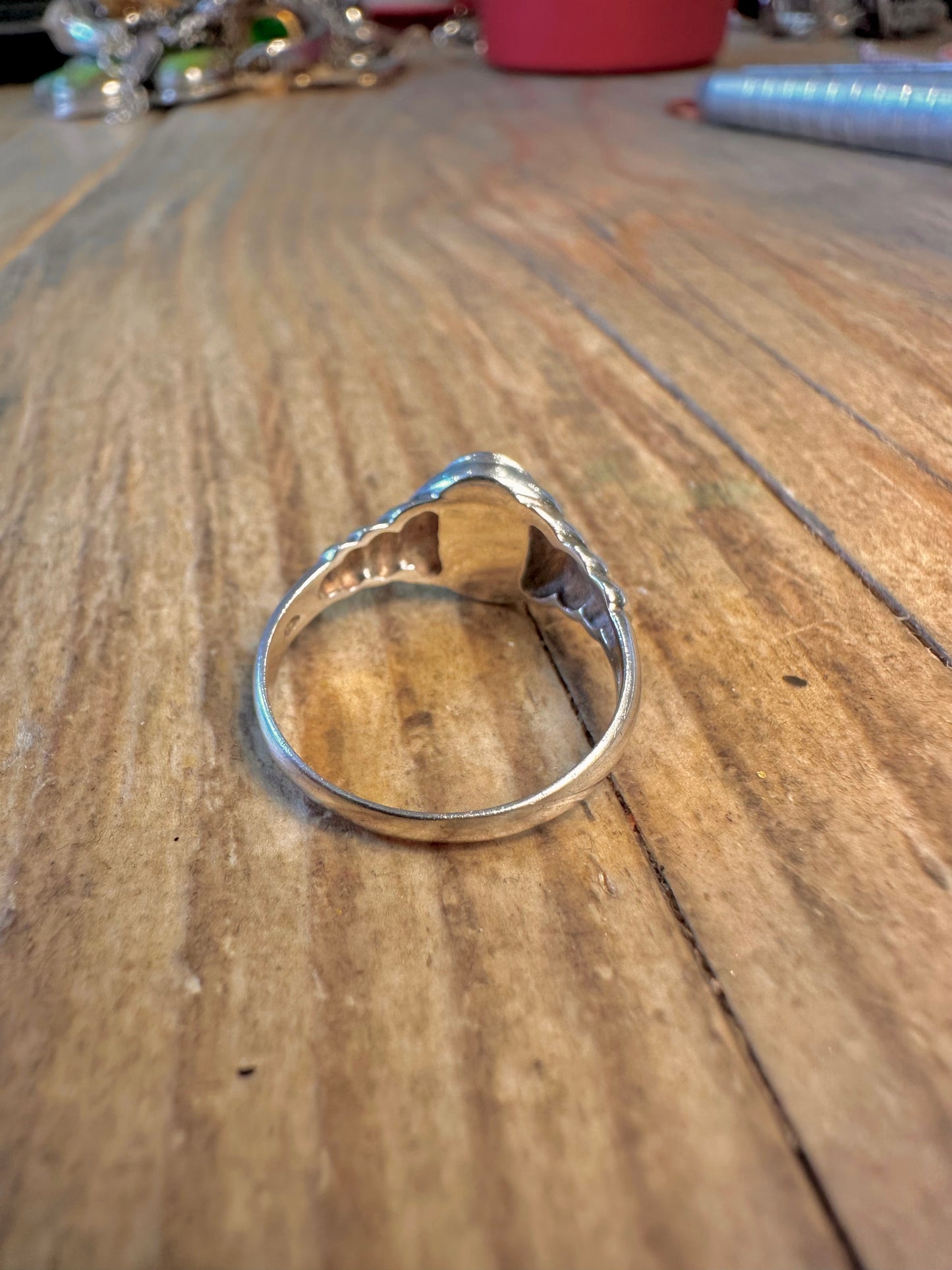 Onyx Signet 925 Sterling Silver Size N Ring