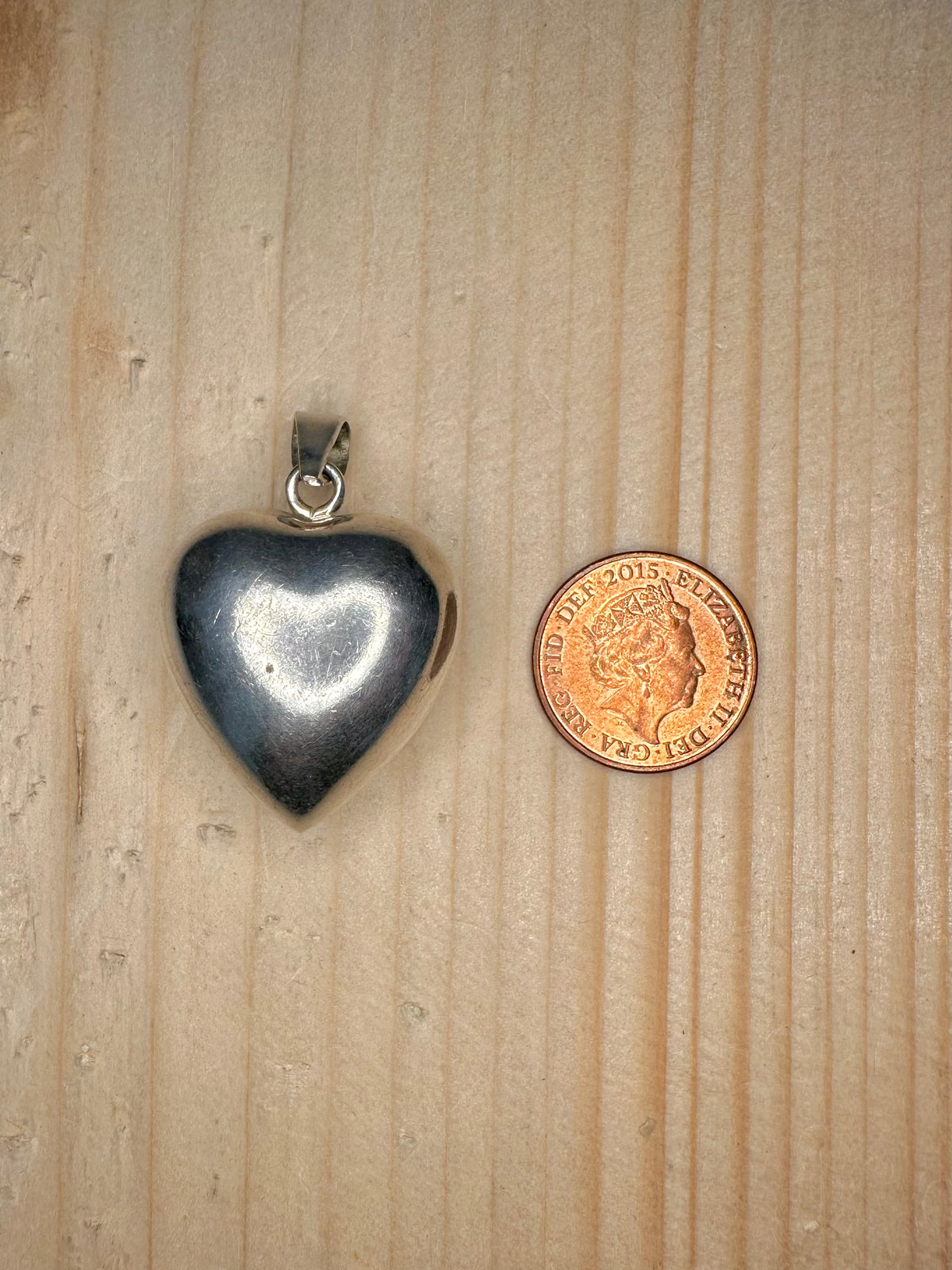 Chunky Heart Chime Hevaavy925 Sterling Silver Pendant