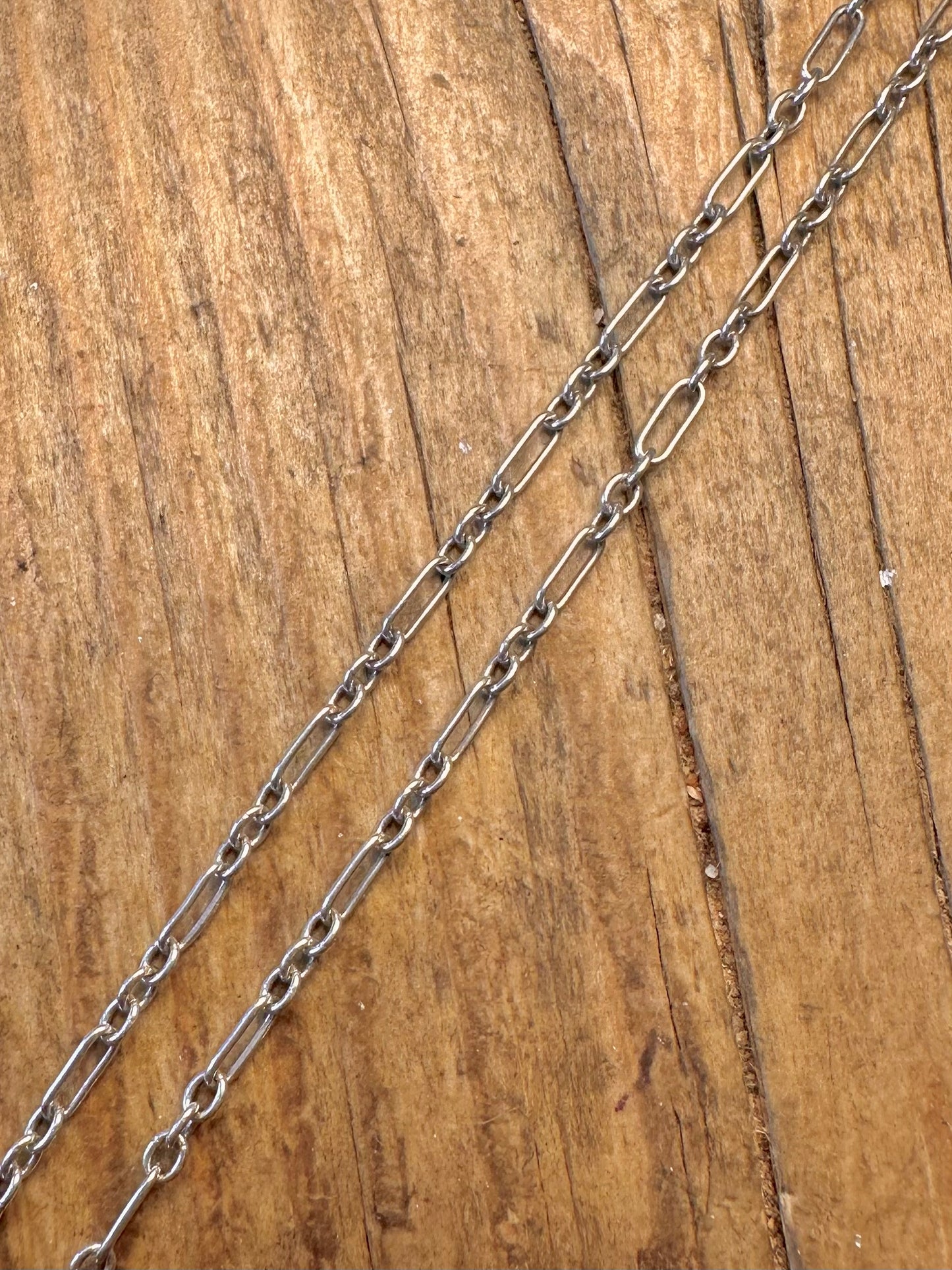 Abstract Link 925 Sterling Silver 15 inch Necklace