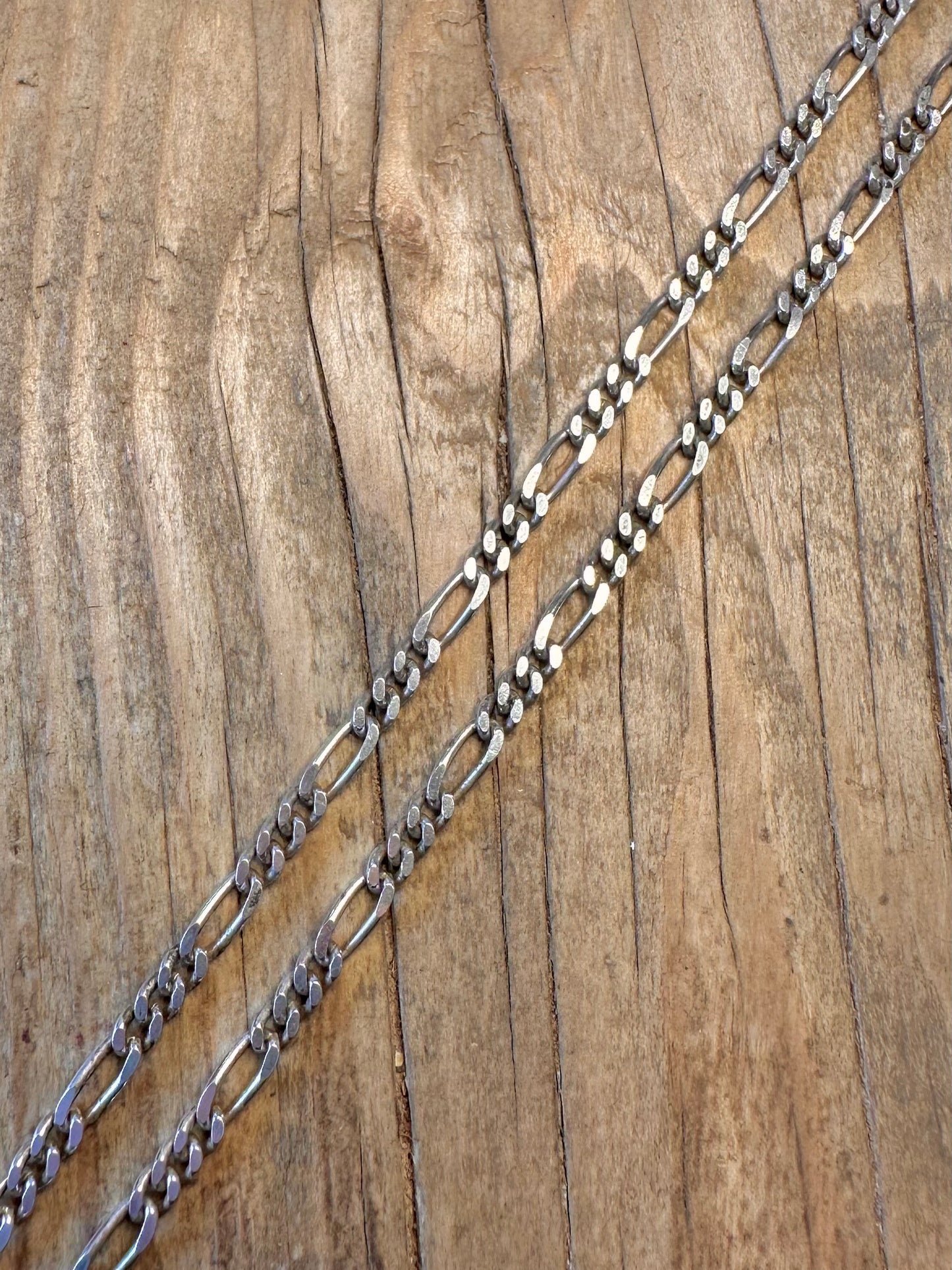 Figaro Chain Maker MB Sheffield 925 Sterling Silver 22 inch Necklace