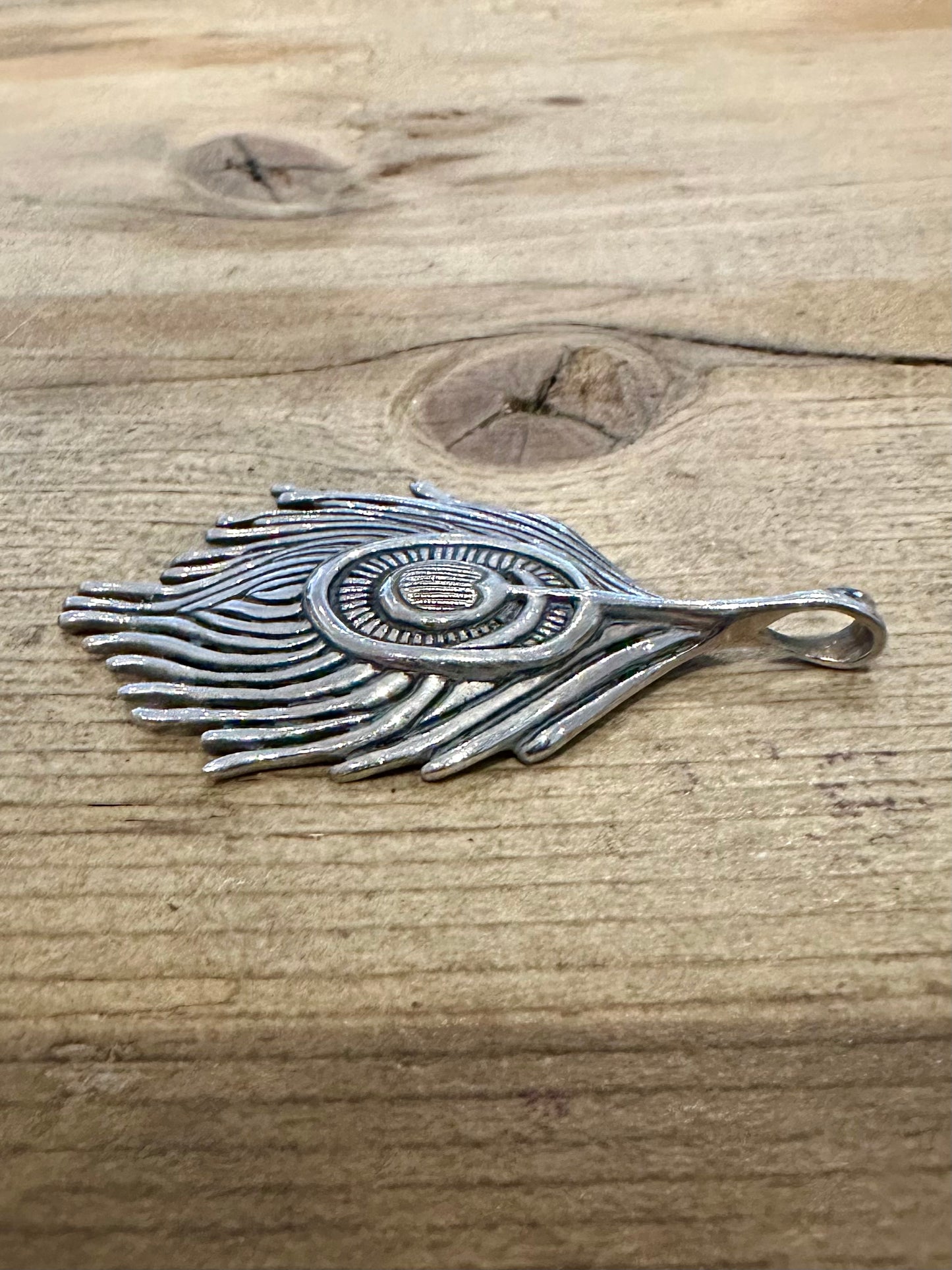 Abstract Textured Unique 925 Silver Pendant