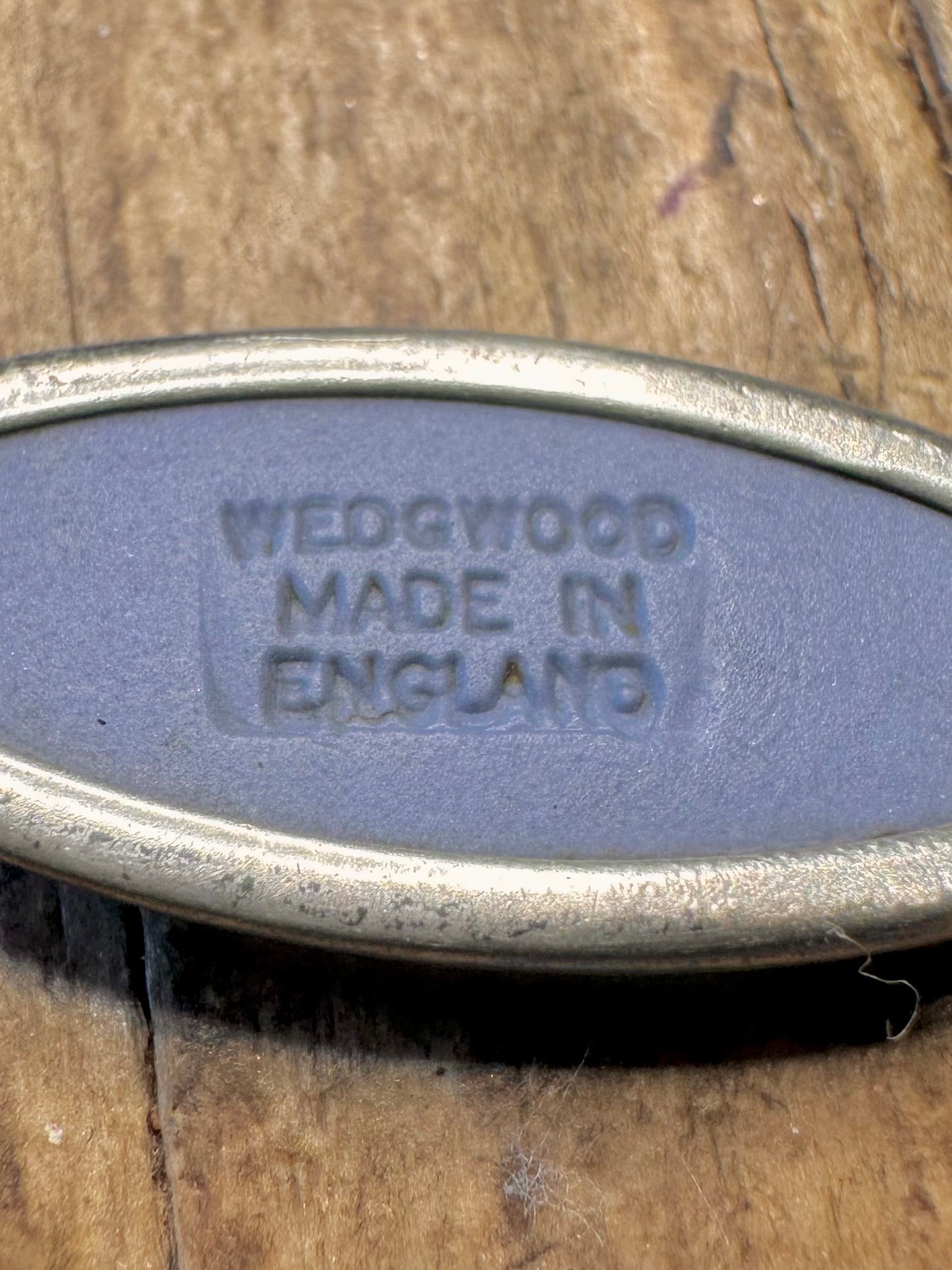 Wedgwood 1988 blaue Kamee Made in England punziert 925 Sterling Silber Anhänger