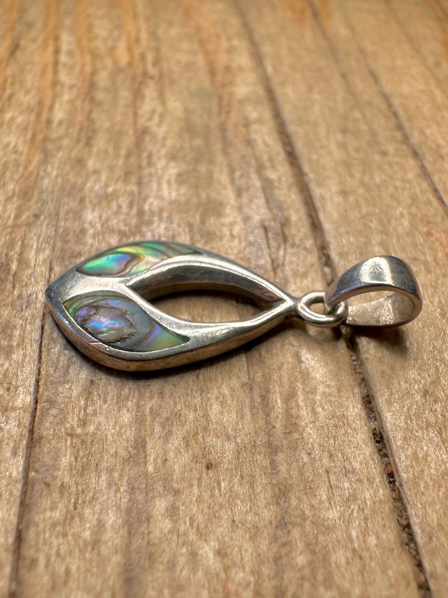Vintage Abalone 925er Sterling Silber Anhänger