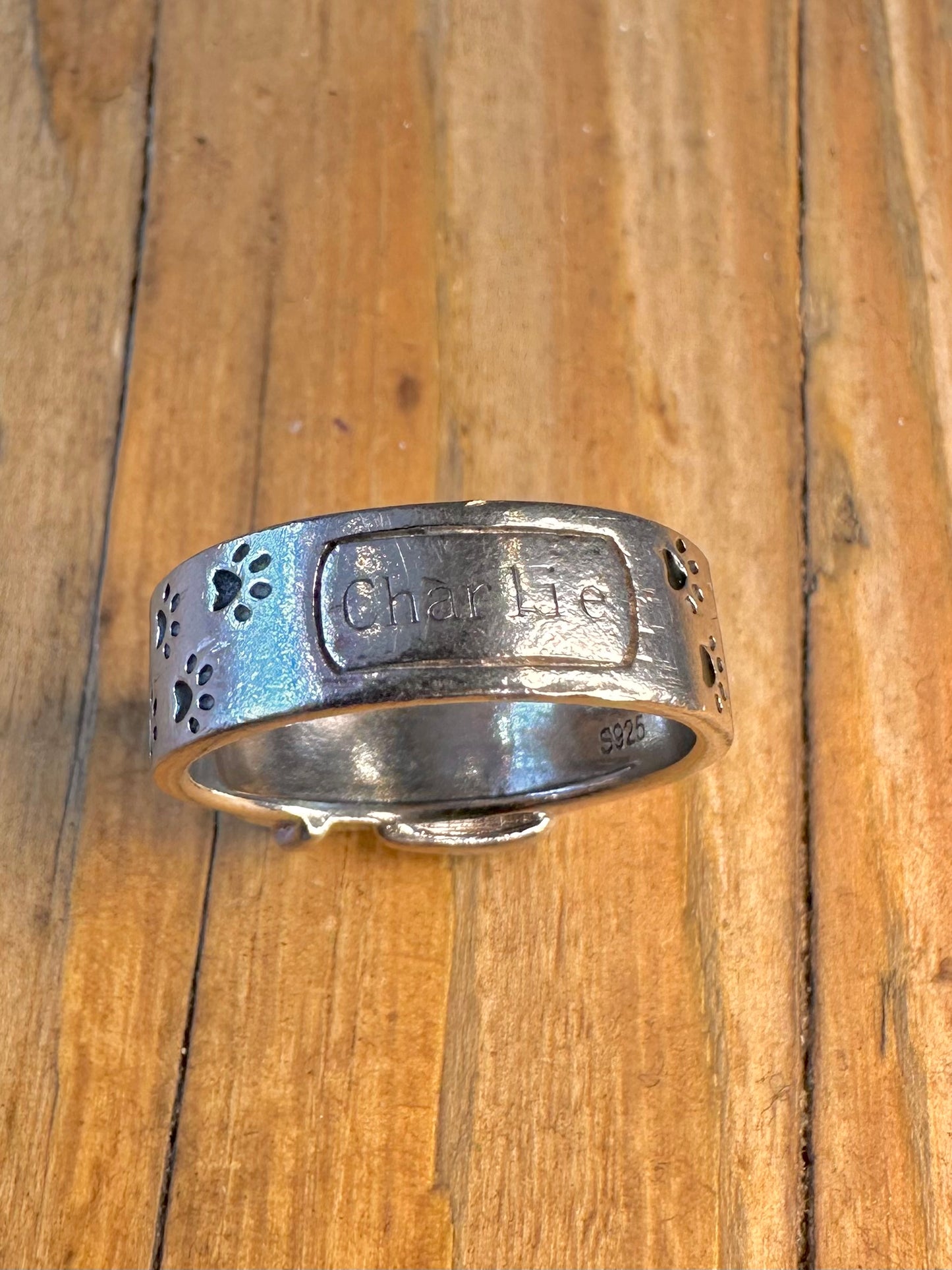Buckle Dog Prints Charlie 925 Sterling Silver Size O Ring
