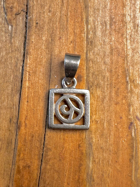 Mackintosh Symbol Square 925 Sterling Silver Pendant
