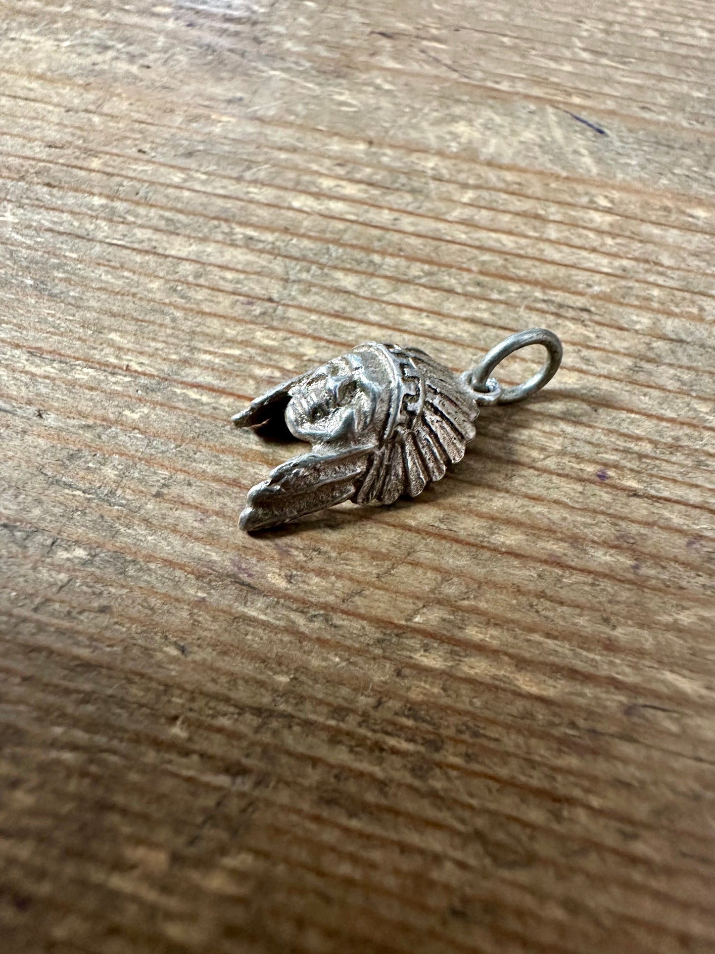 Vintage Native American 925 Silver Charm Pendant