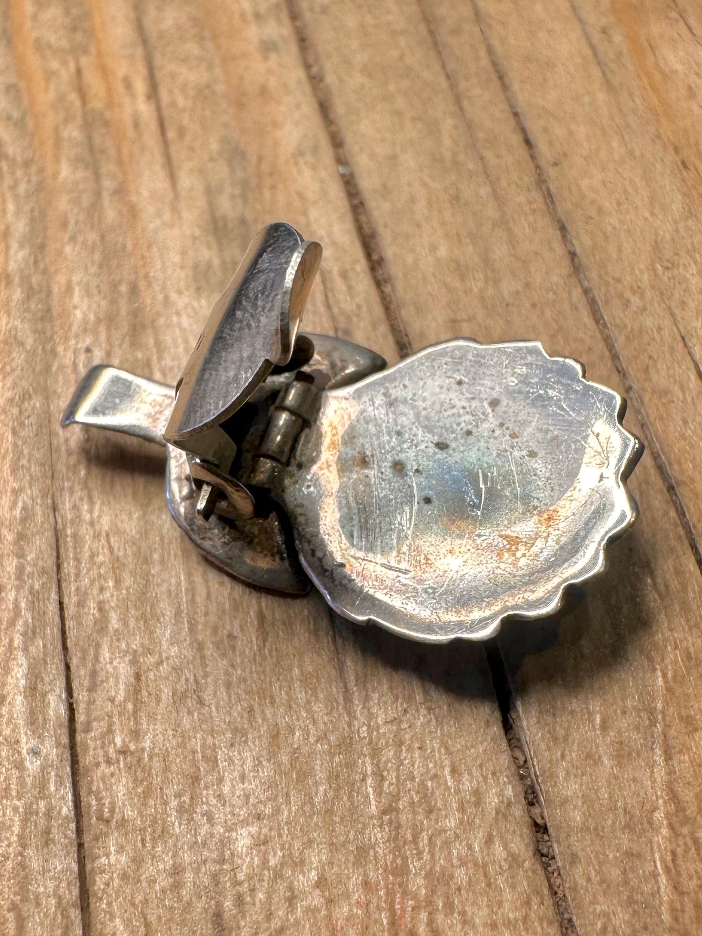 Vintage Siam Black Enamel Peacock Clip On 925 Sterling Silver Earrings