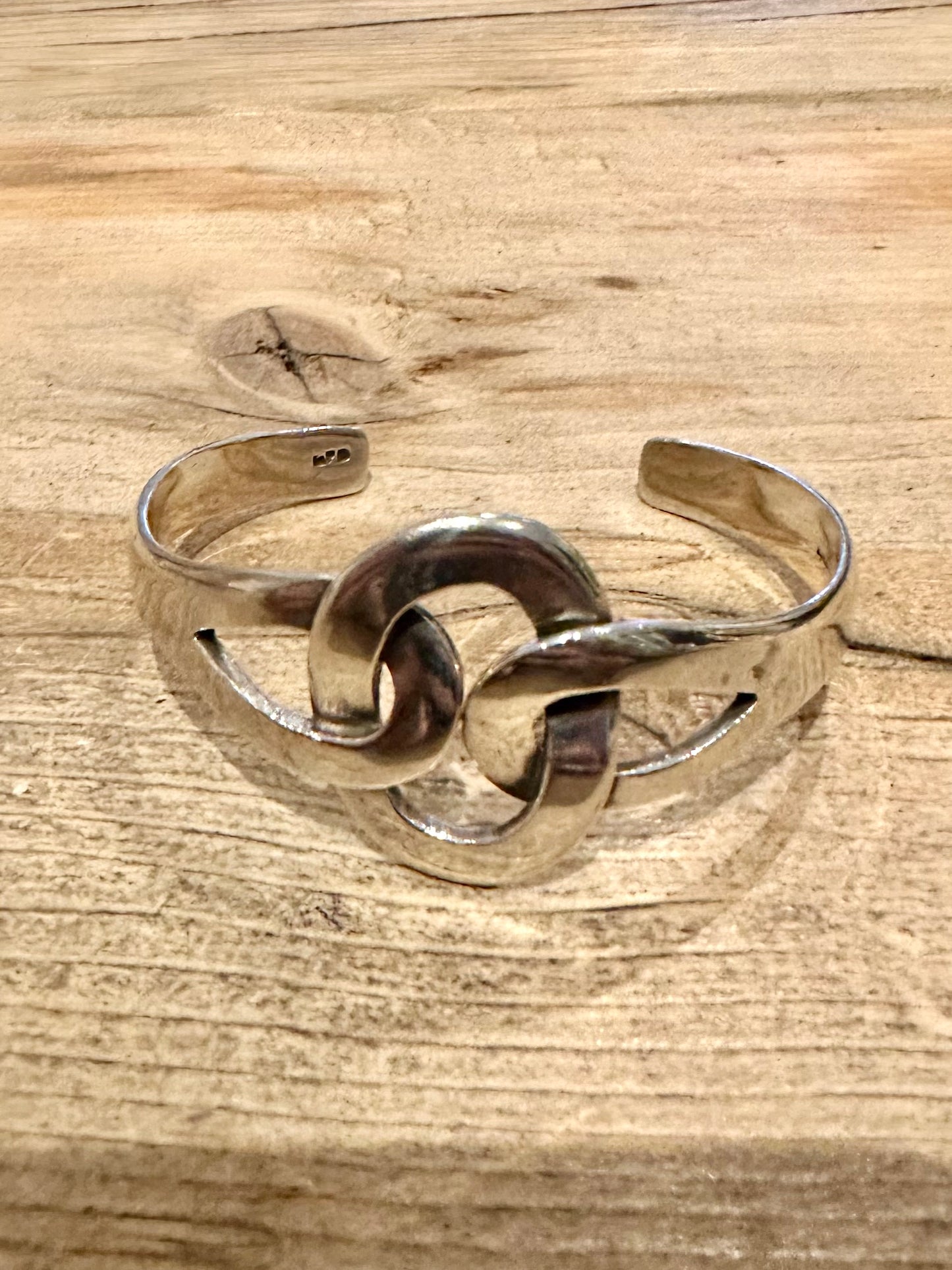 Vintage Knot Cuff 925 Silver Bangle