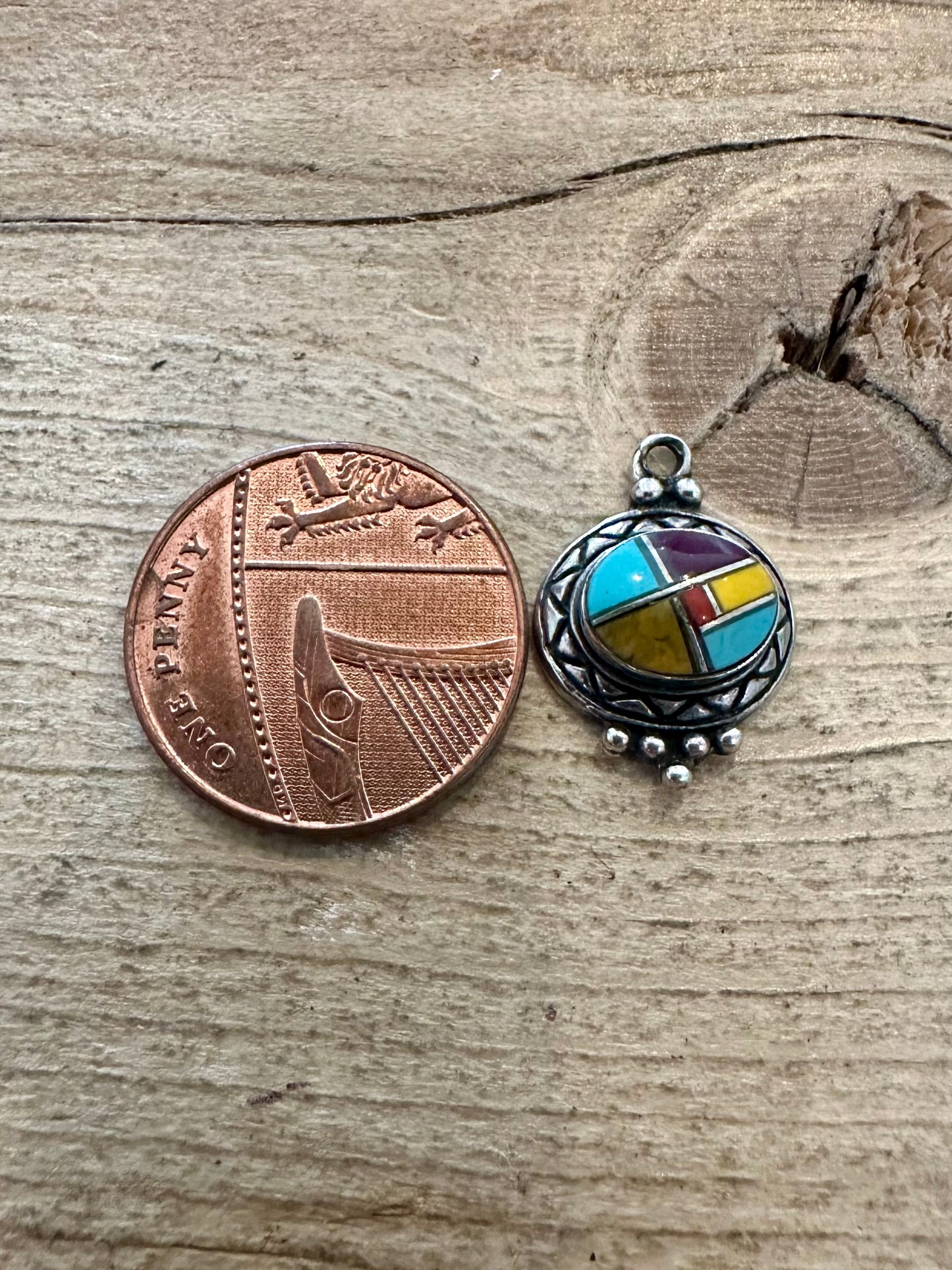 Vintage American Navajo 925 Silver Pendant