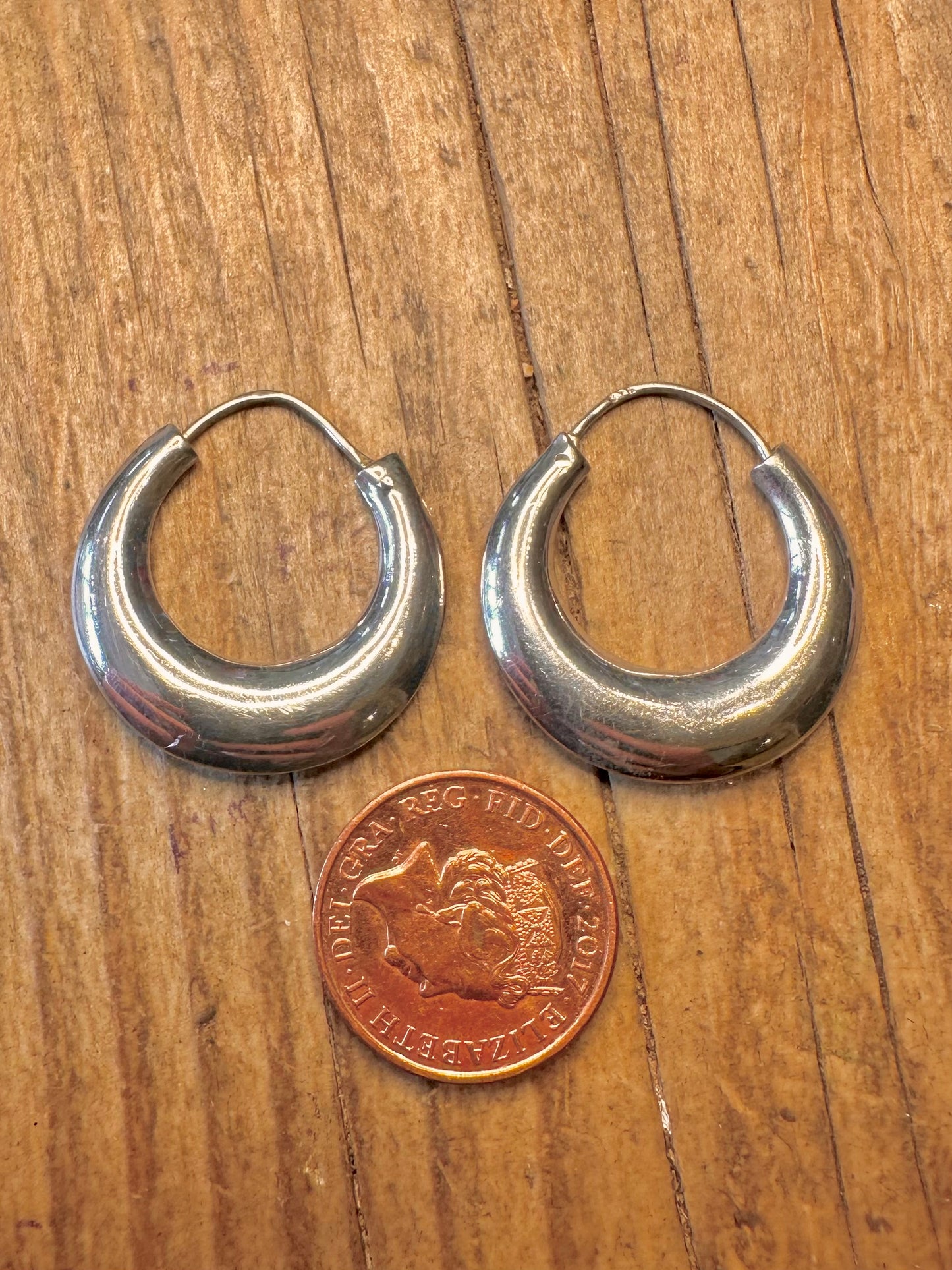 Chunky Puff Hoops Ohrringe aus 925er Sterlingsilber