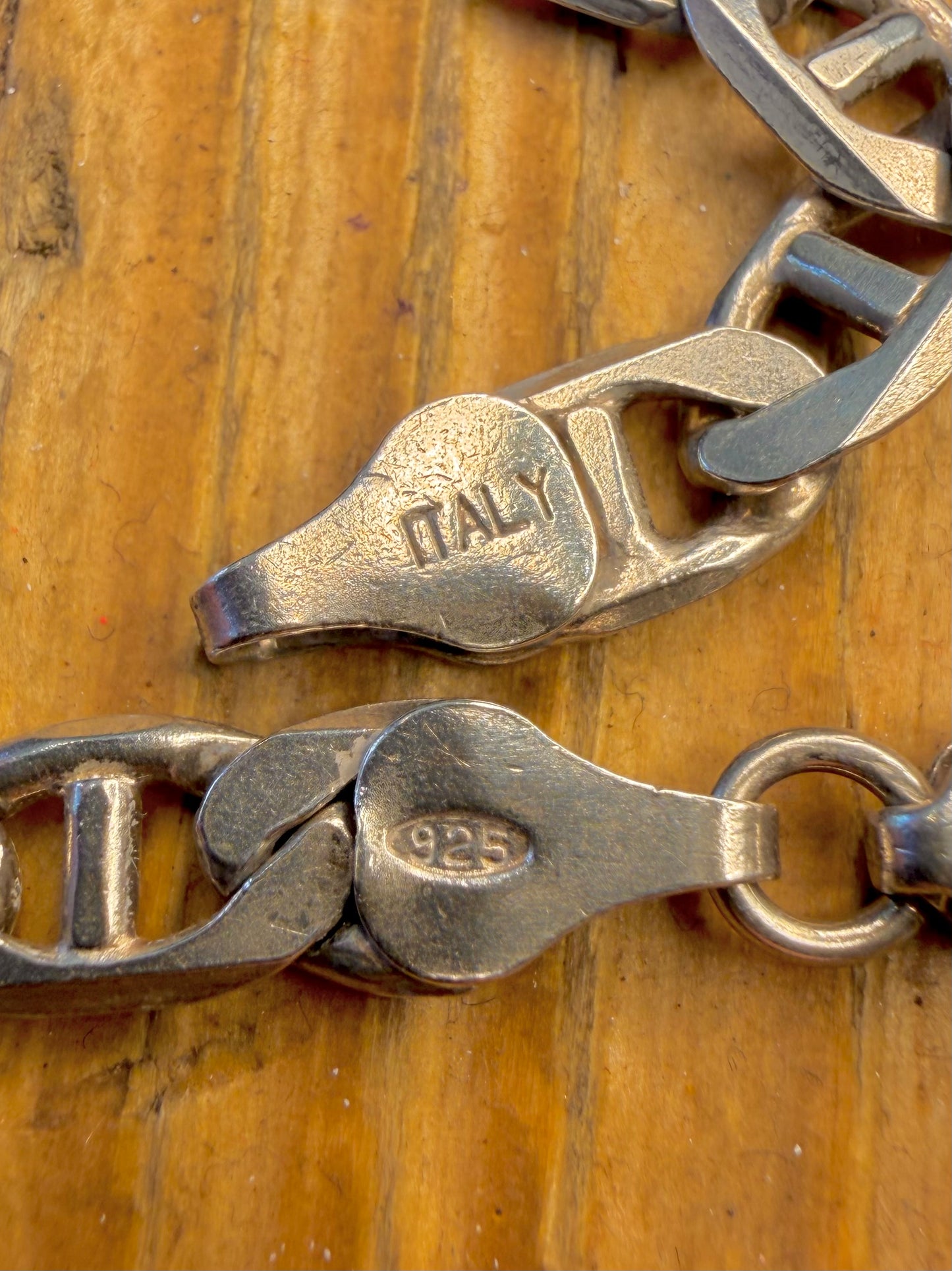 Mariner Link Chain Italy 925 Sterling Silver 7.8 inch Bracelet