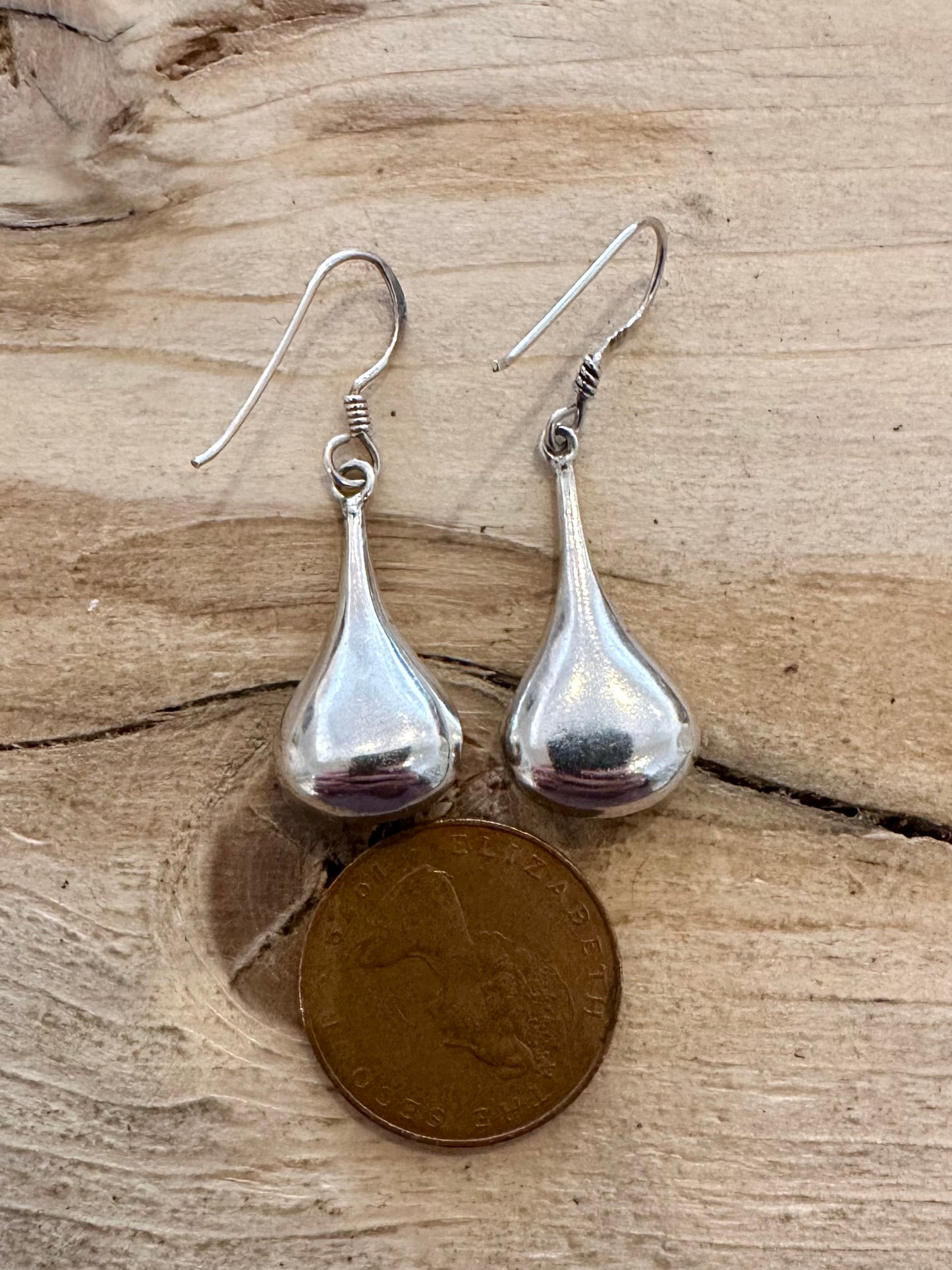 Vintage Tear Drop 925 Silver Earrings