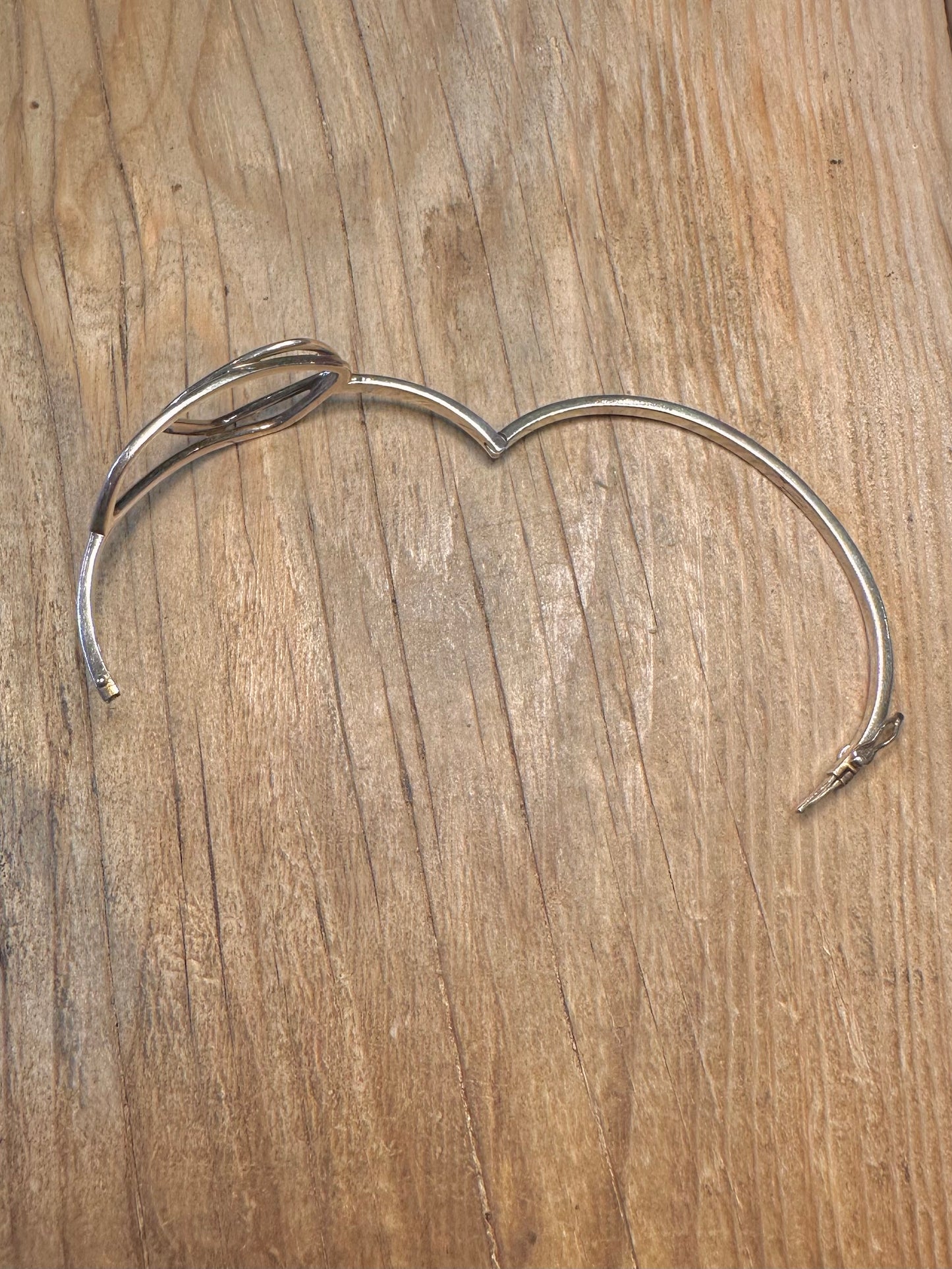 Abstract Square 925 Sterling Silver Bangle