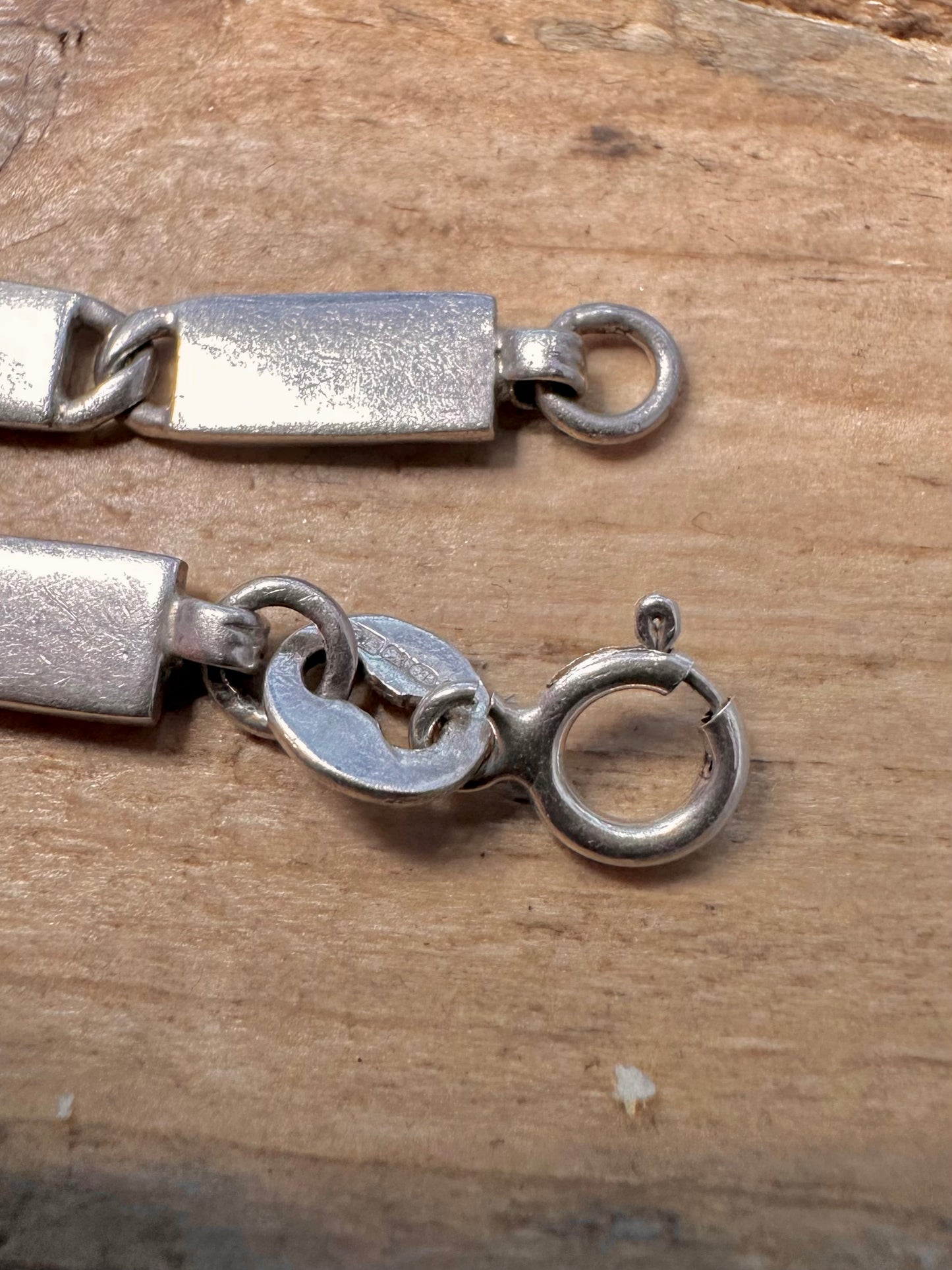 Vintage Bar Link 925 Silver 7.4 inch Bracelet