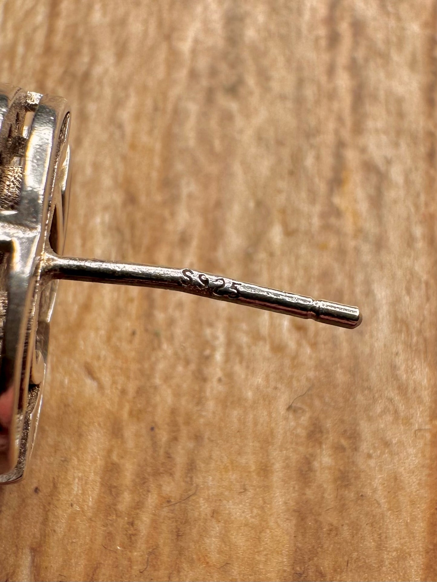 Ohrringe im Vintage-Channel-Stil mit Zirkonia-Steinen aus 925er Sterlingsilber