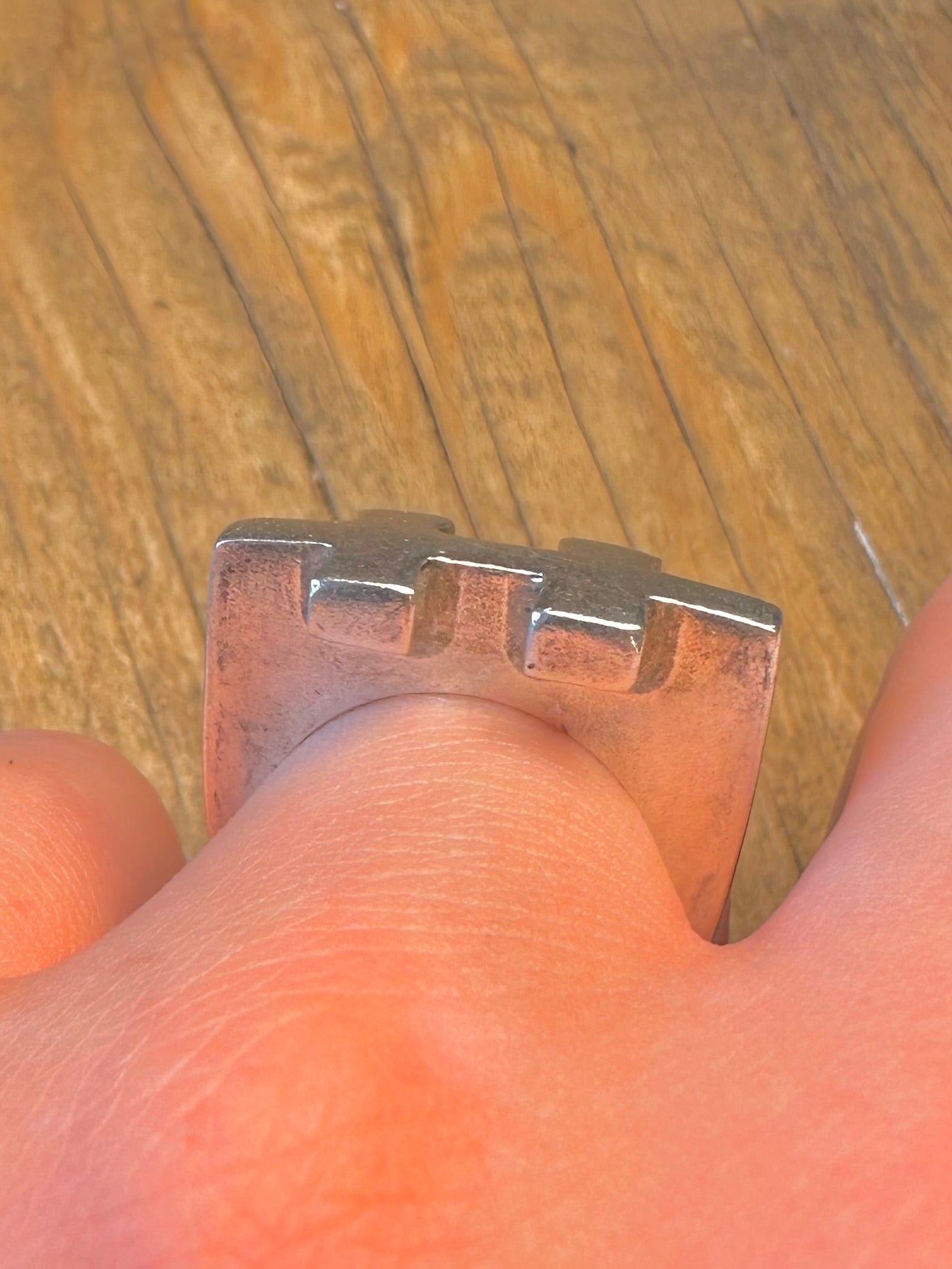 Brand N:Joi Abstract 925 Sterling Silver Size P Ring