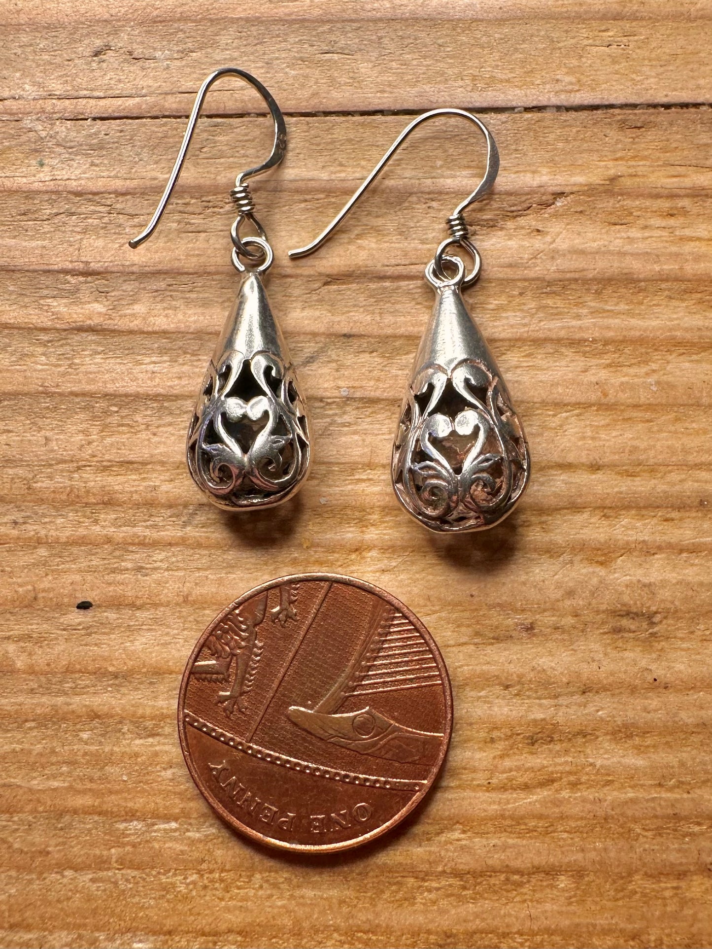 Vintage Filigrane Ohrhänger aus 925er Sterlingsilber