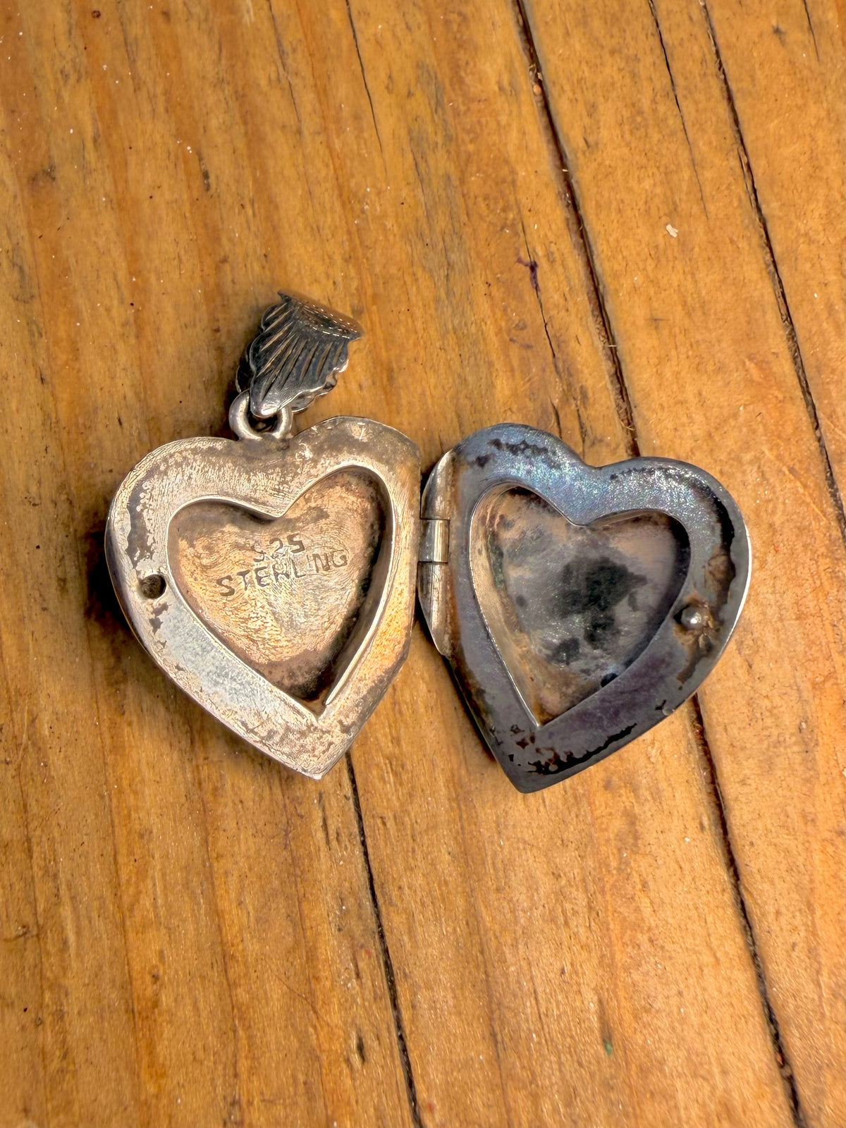 Heart Floral Engraved Locket 925 Sterling Silver Pendant