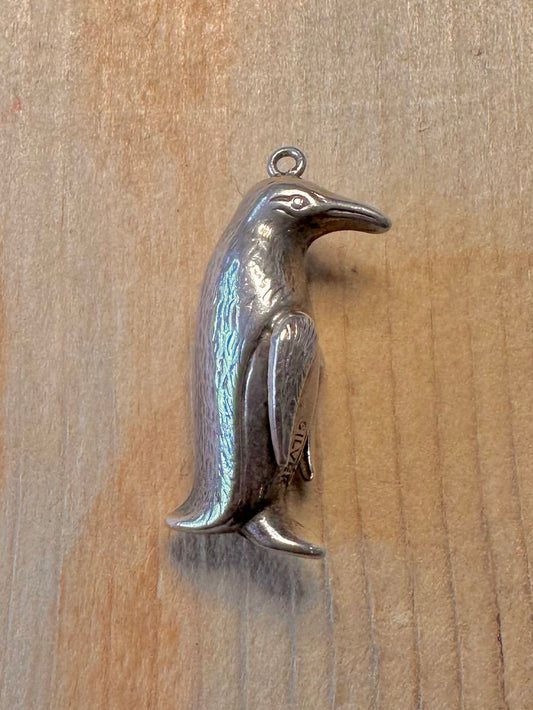 Vintage Penguin 925 Silver Charm Pendant