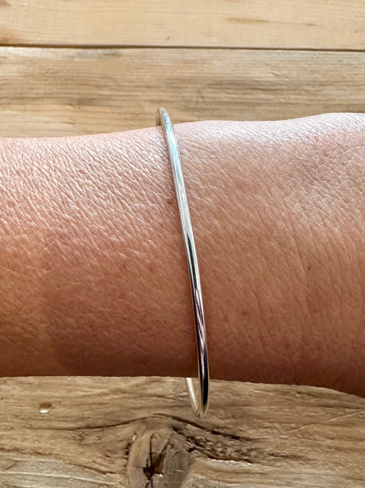 Vintage Plain 925 Silver Bangle