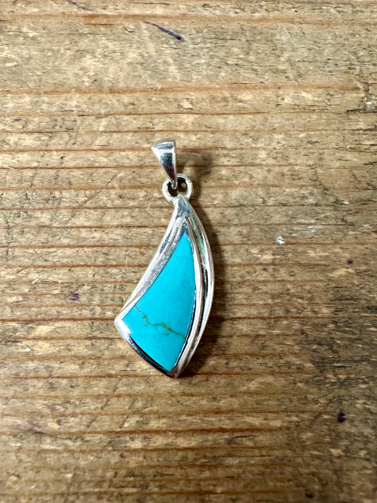 Vintage Turquoise 925 Silver Pendant