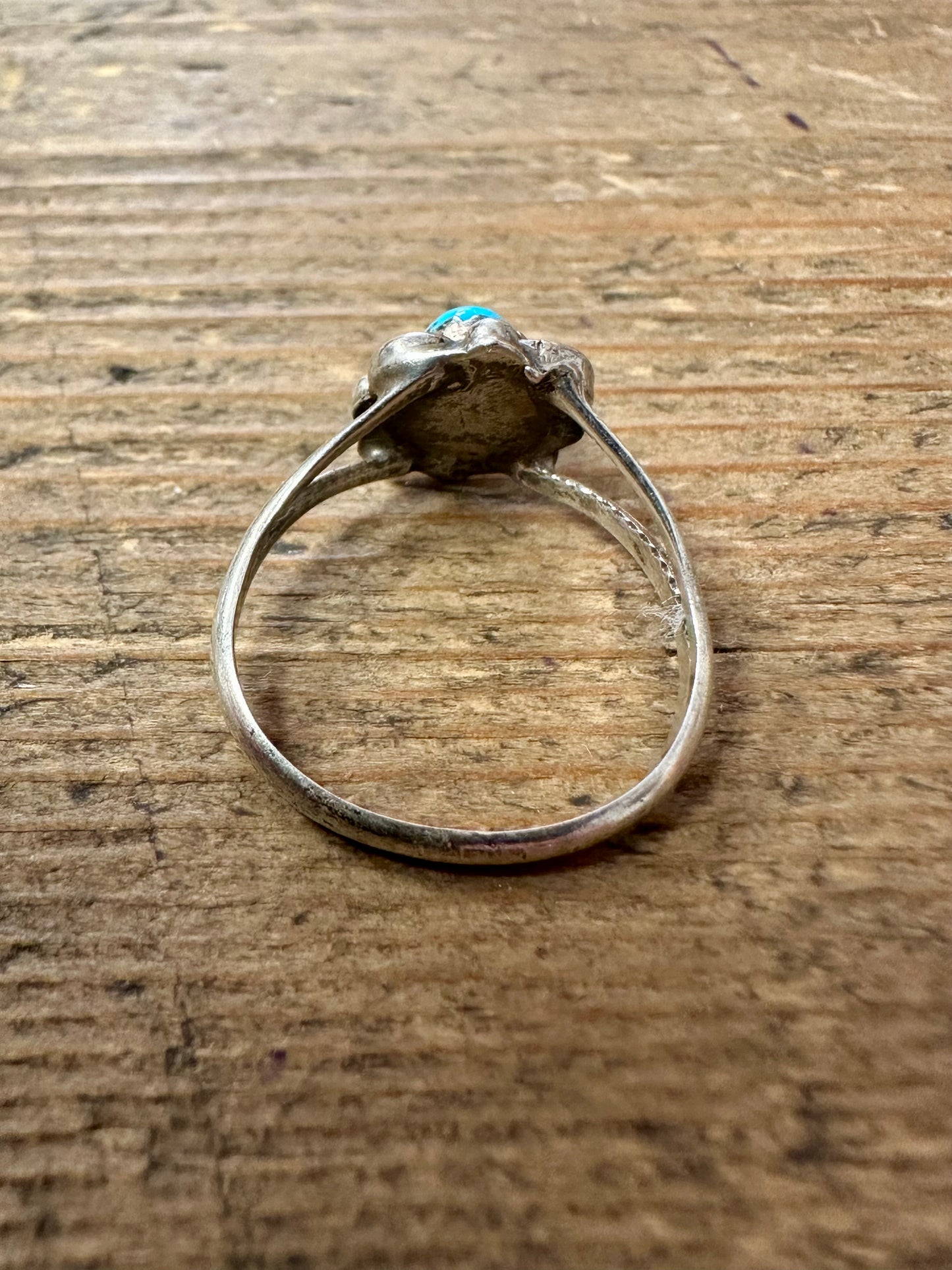 Vintage Turquoise Navajo Style 925 Silver Size M Ring