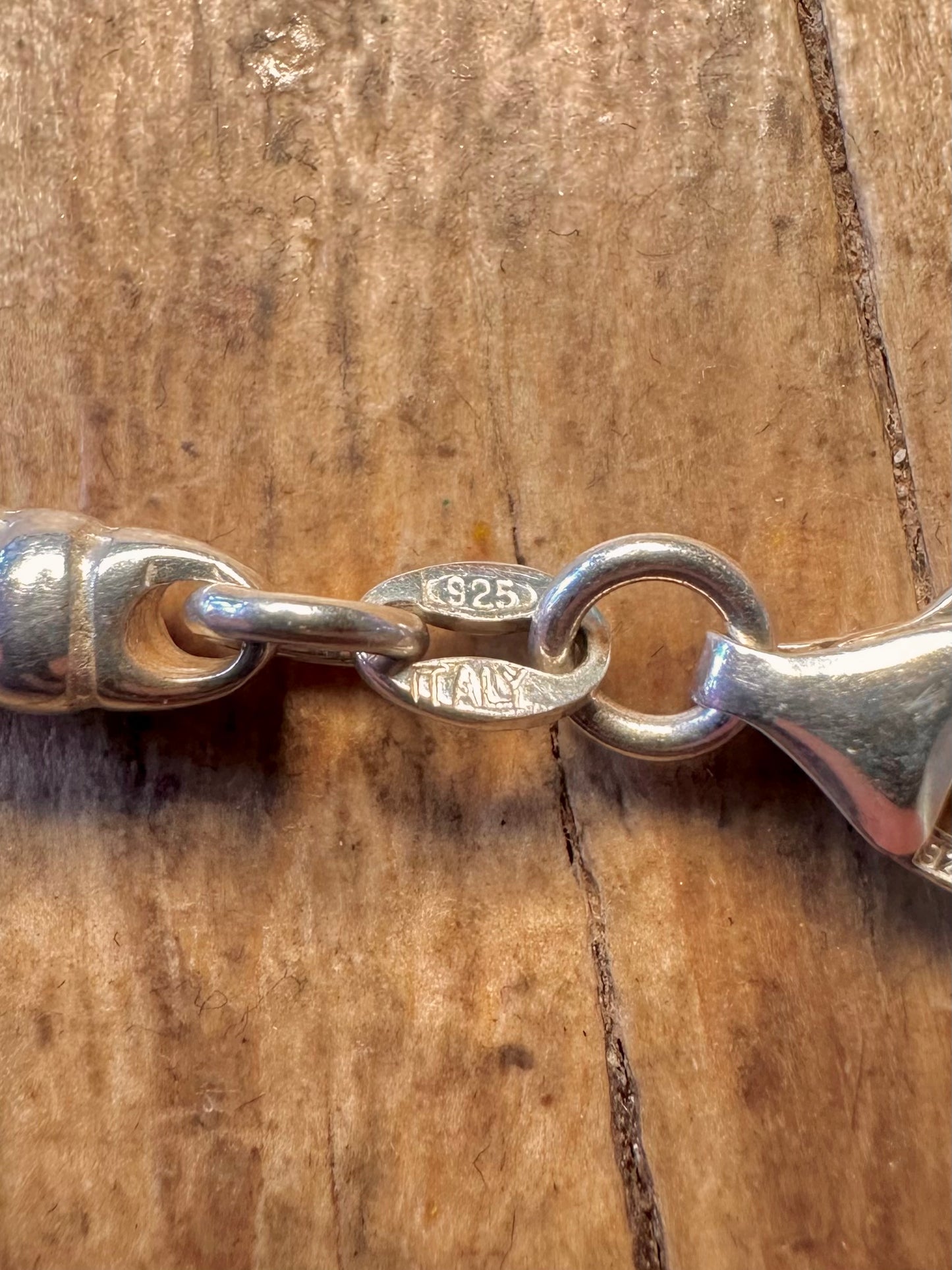 Kasten- und Balkenkette 925 Sterling Silber 7,5 Zoll Armband