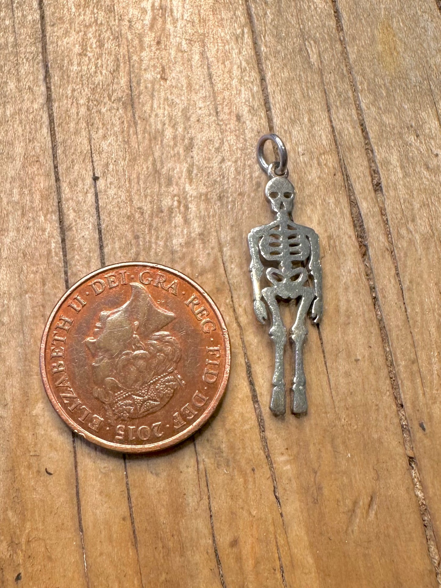 Anhänger Totenkopf Vintage 925 Sterling Silber