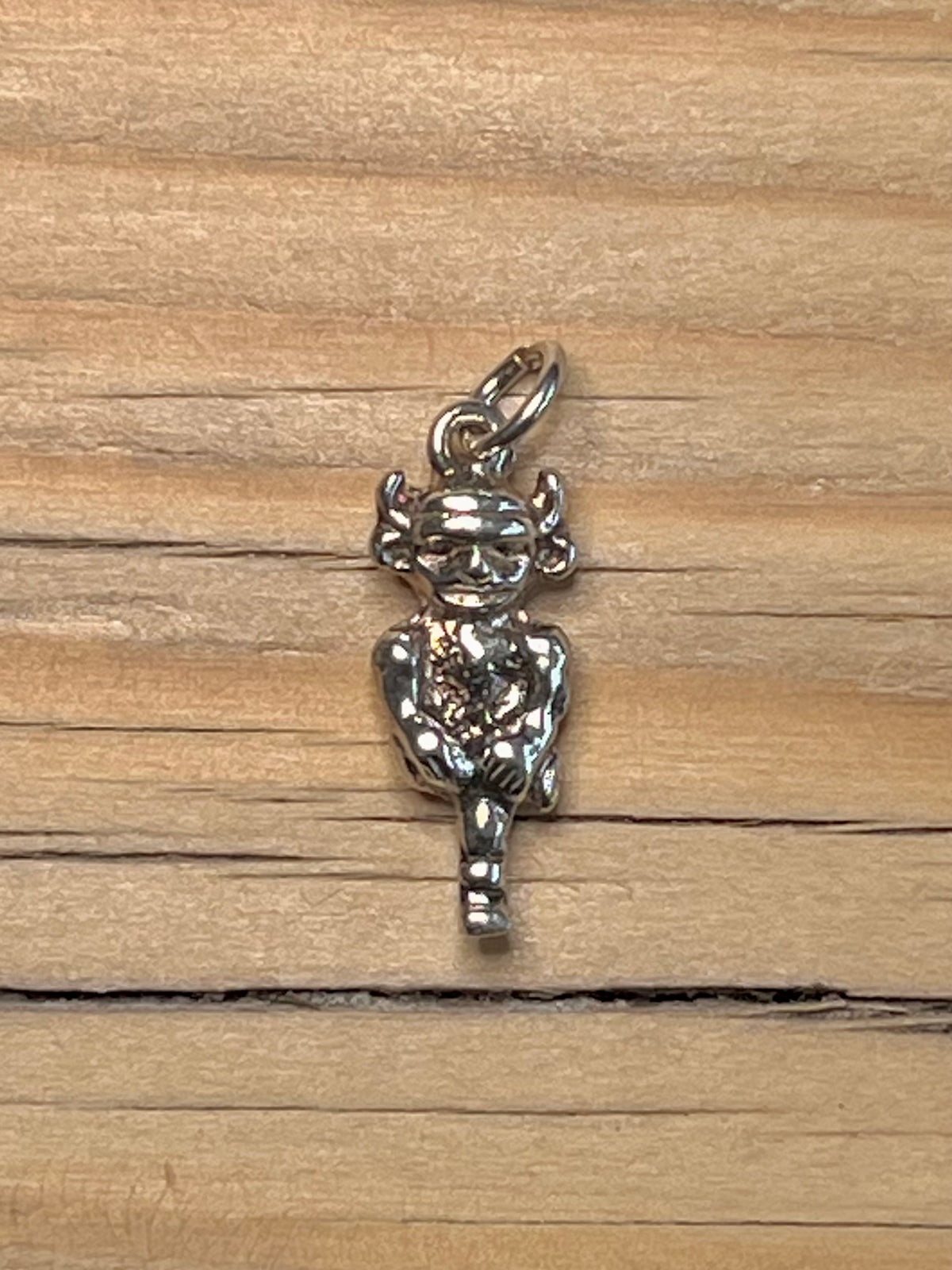 Small Horned Gargoyle 925 Sterling Silver Pendant