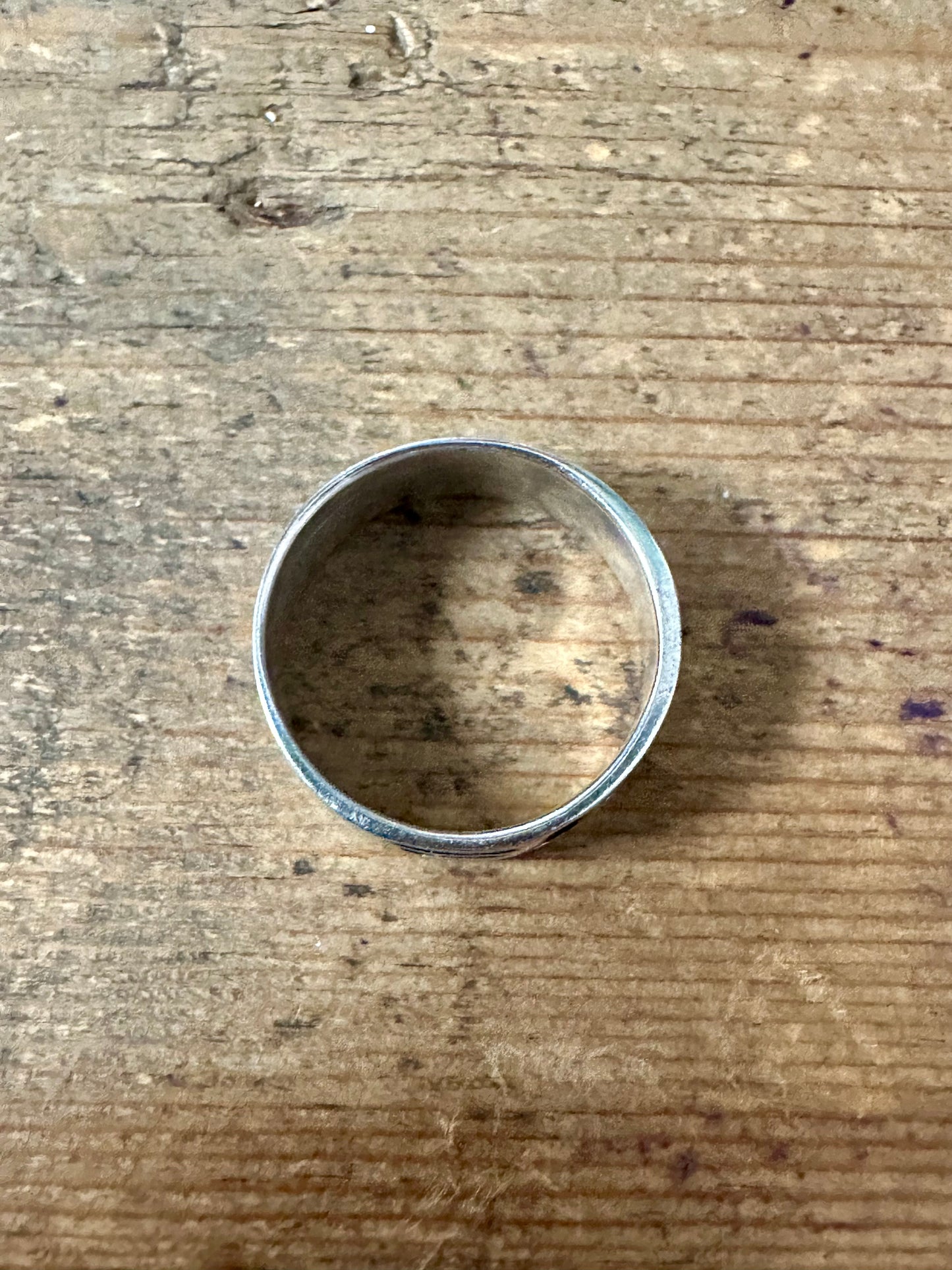 Vintage FILA Band 925 Silver Size T Ring