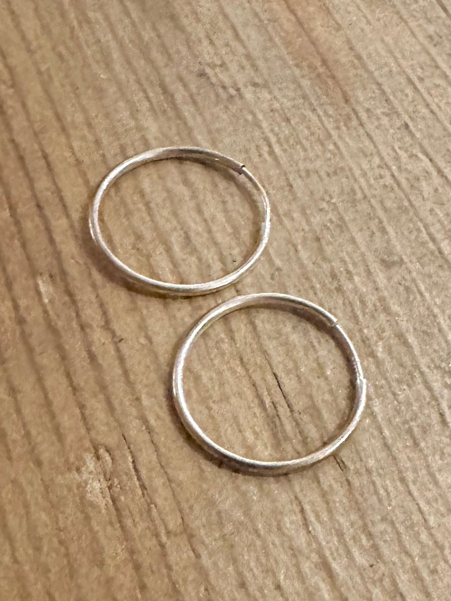 Vintage Simple Hoops 925 Silver Earrings