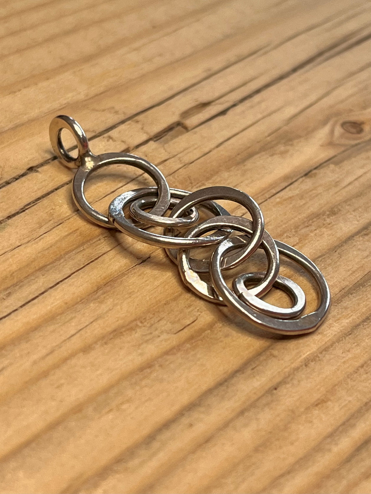 Interlocking Multi Circle 925 Sterling Silver Pendant