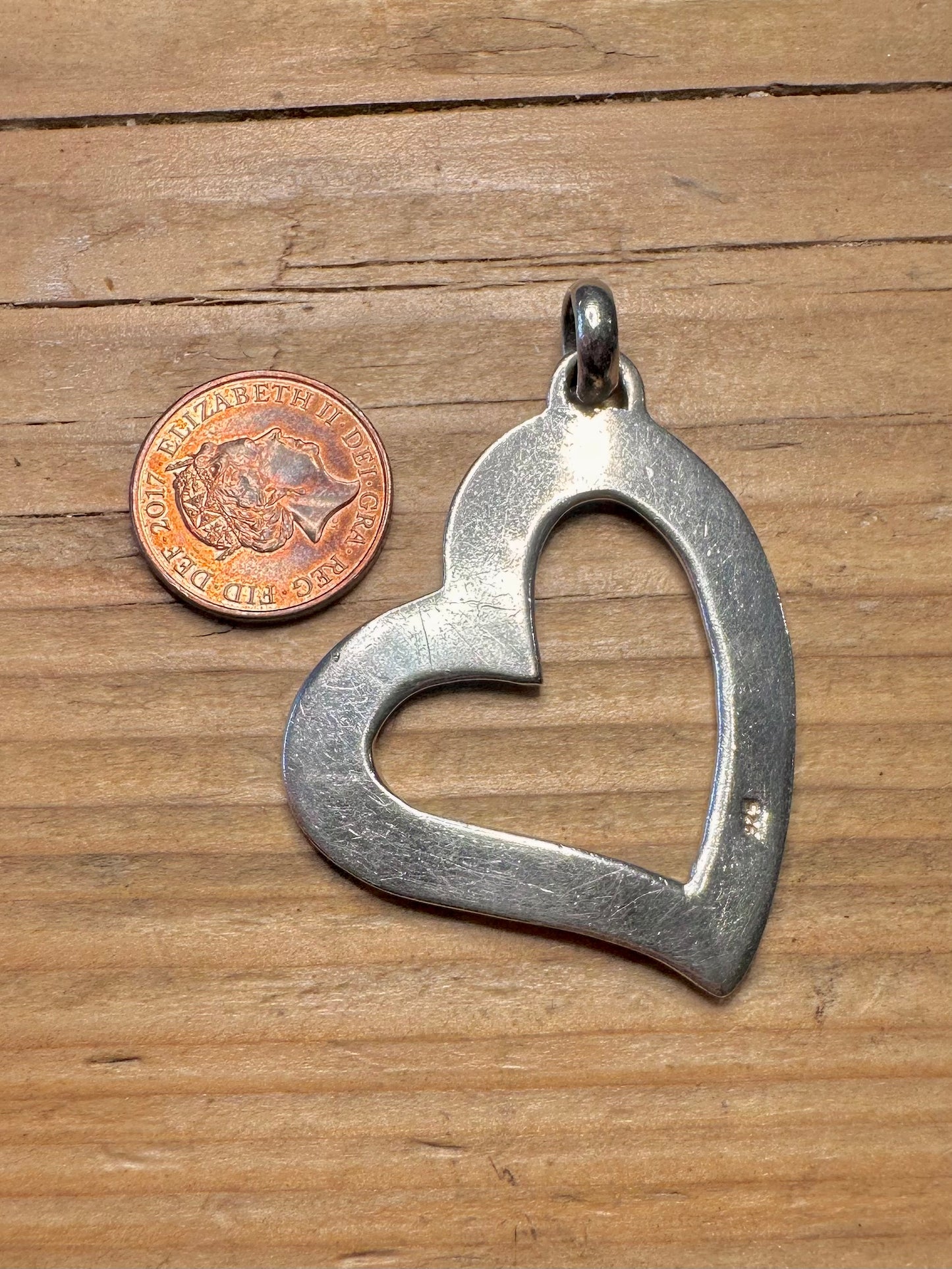 Large Heart 925 Sterling Silver Pendant