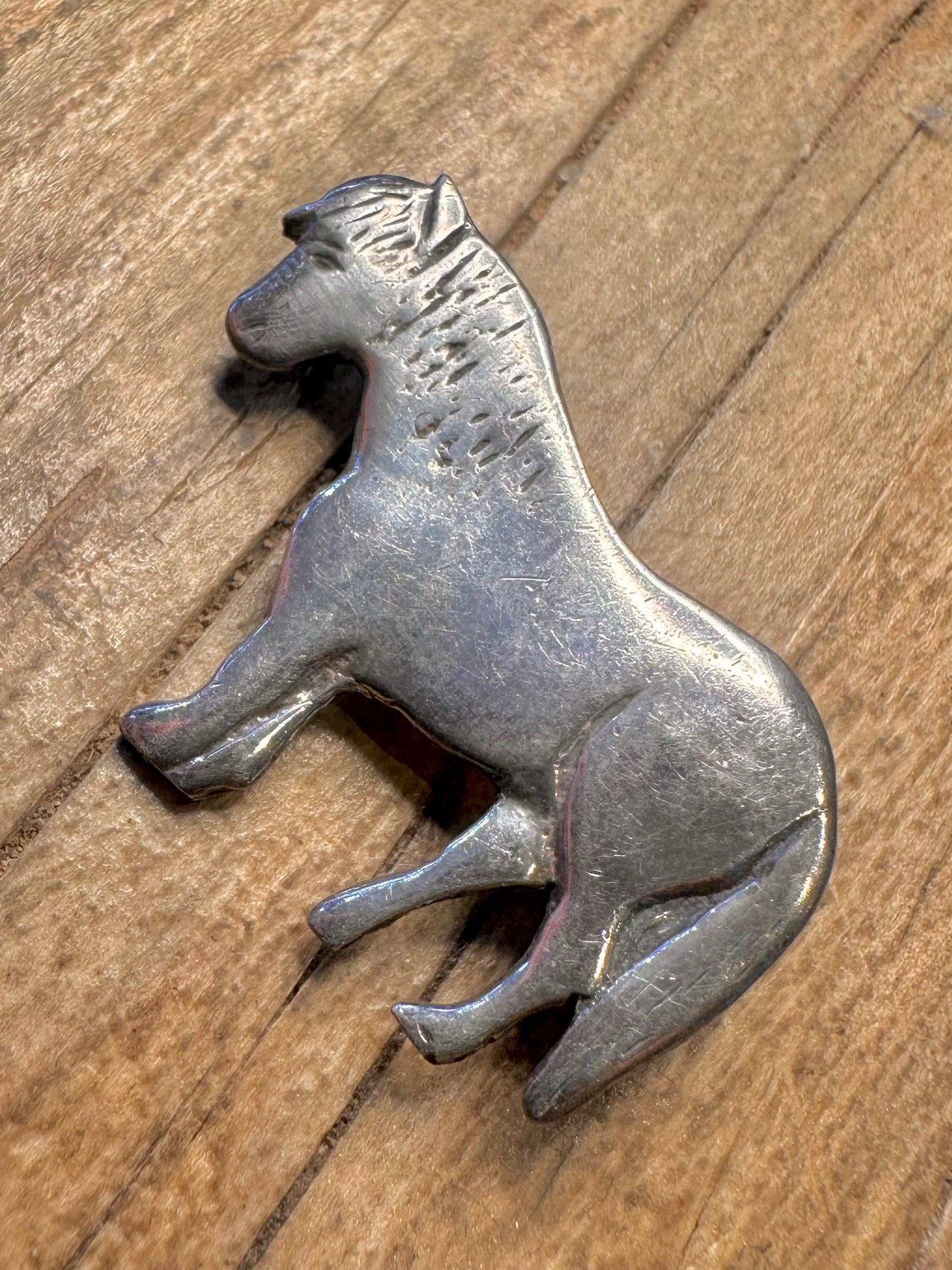 Vintage 1973 Shetland Pony 925 Sterling Silver Brooch