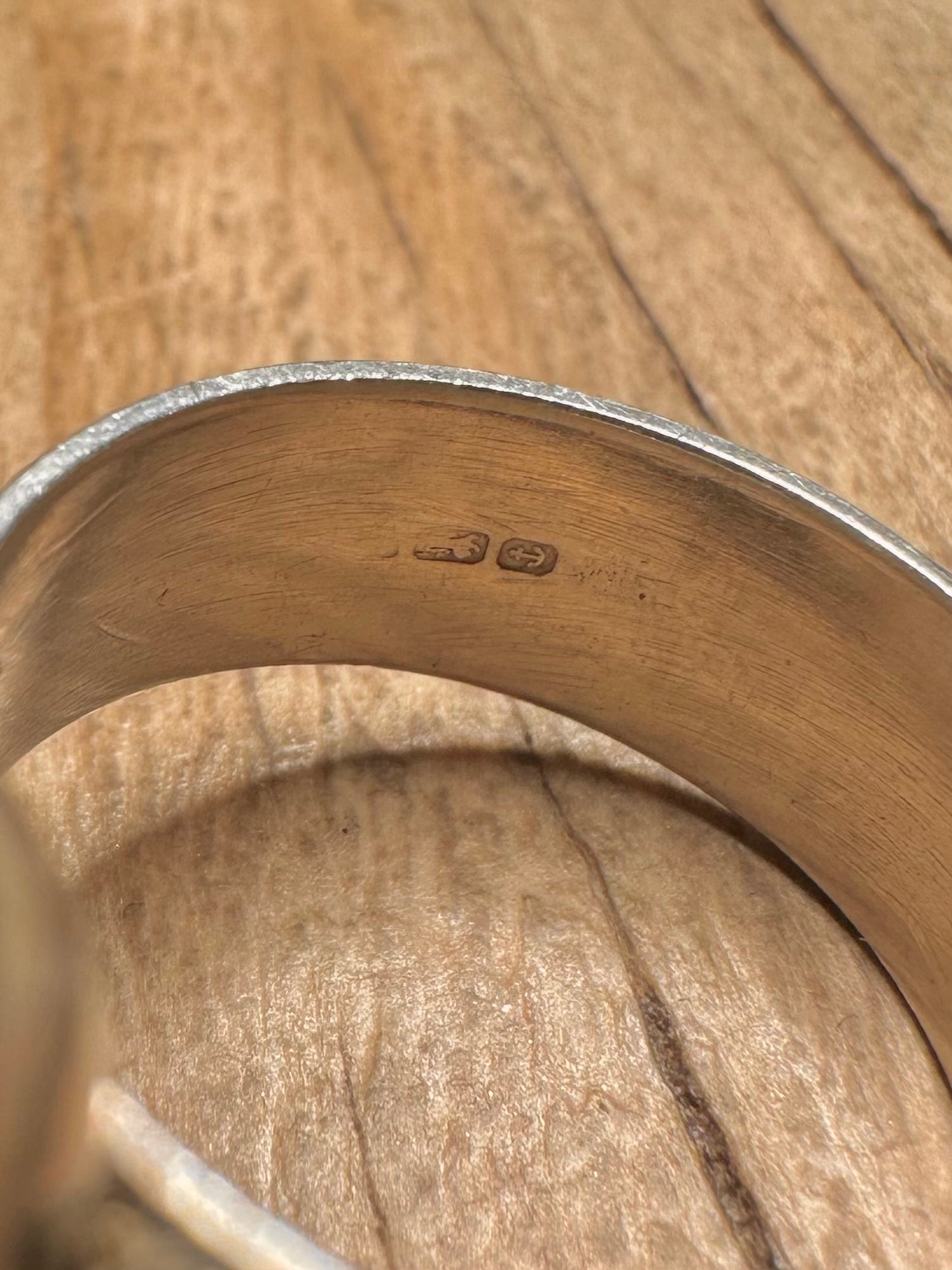 Abstract Three Balls 925 Sterling Silver Size T1/2 Ring