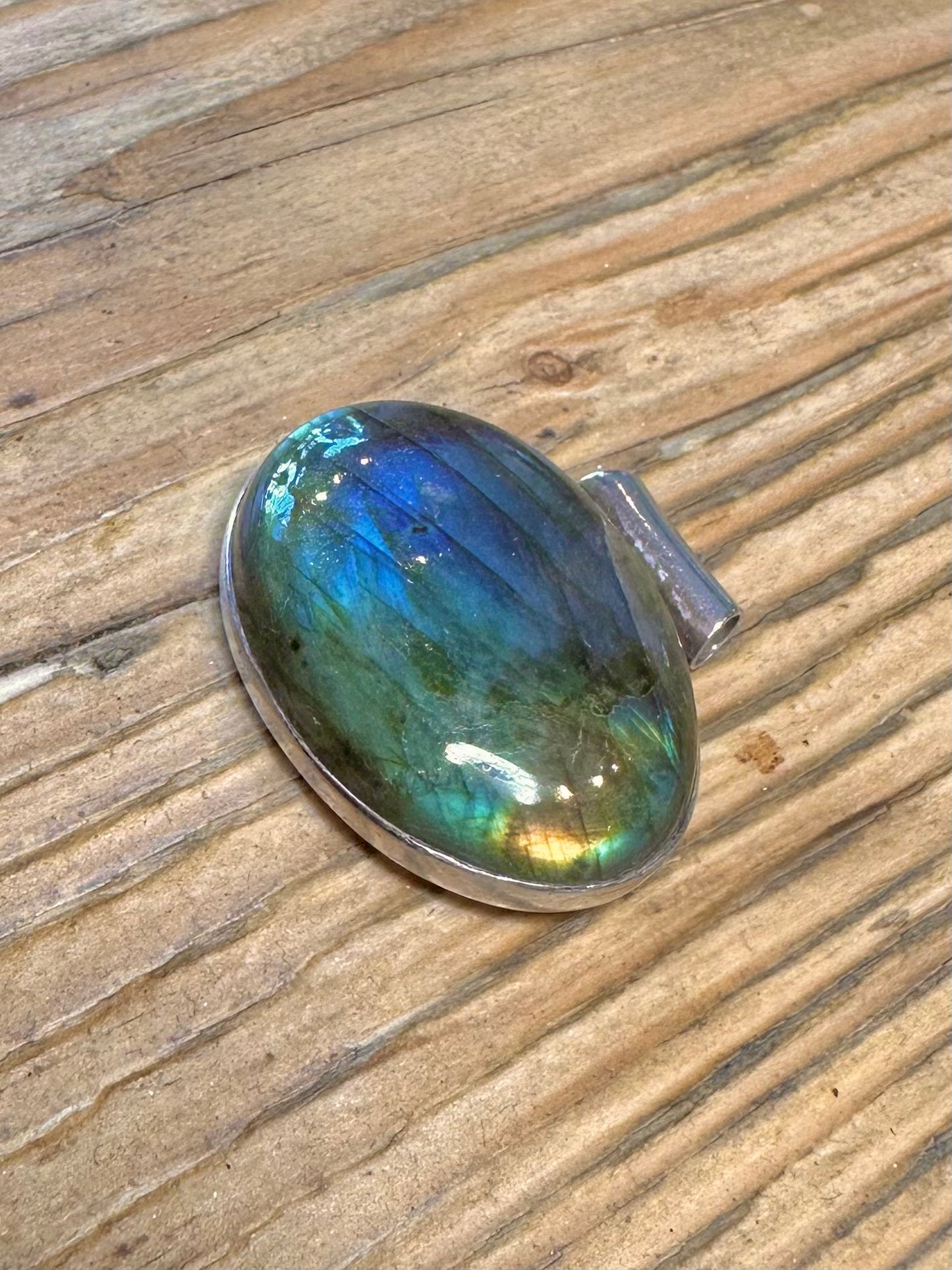 Oval Labradorite 925 Sterling Silver Pendant