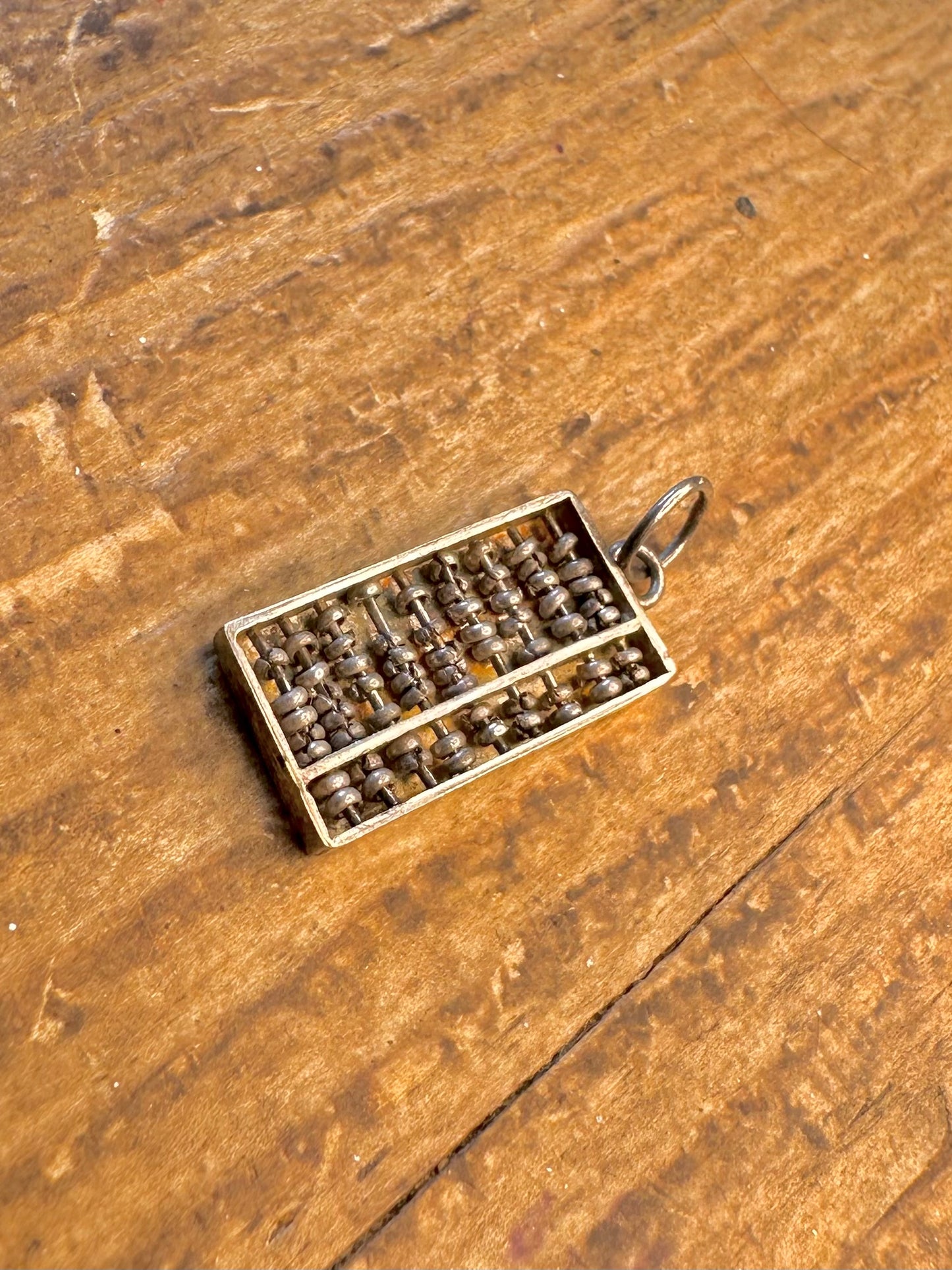Abacus Moving 925 Sterling Silver Charm Pendant