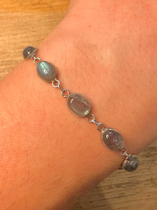 Vintage Labrador Chain 925 Silver 7 inch Bracelet