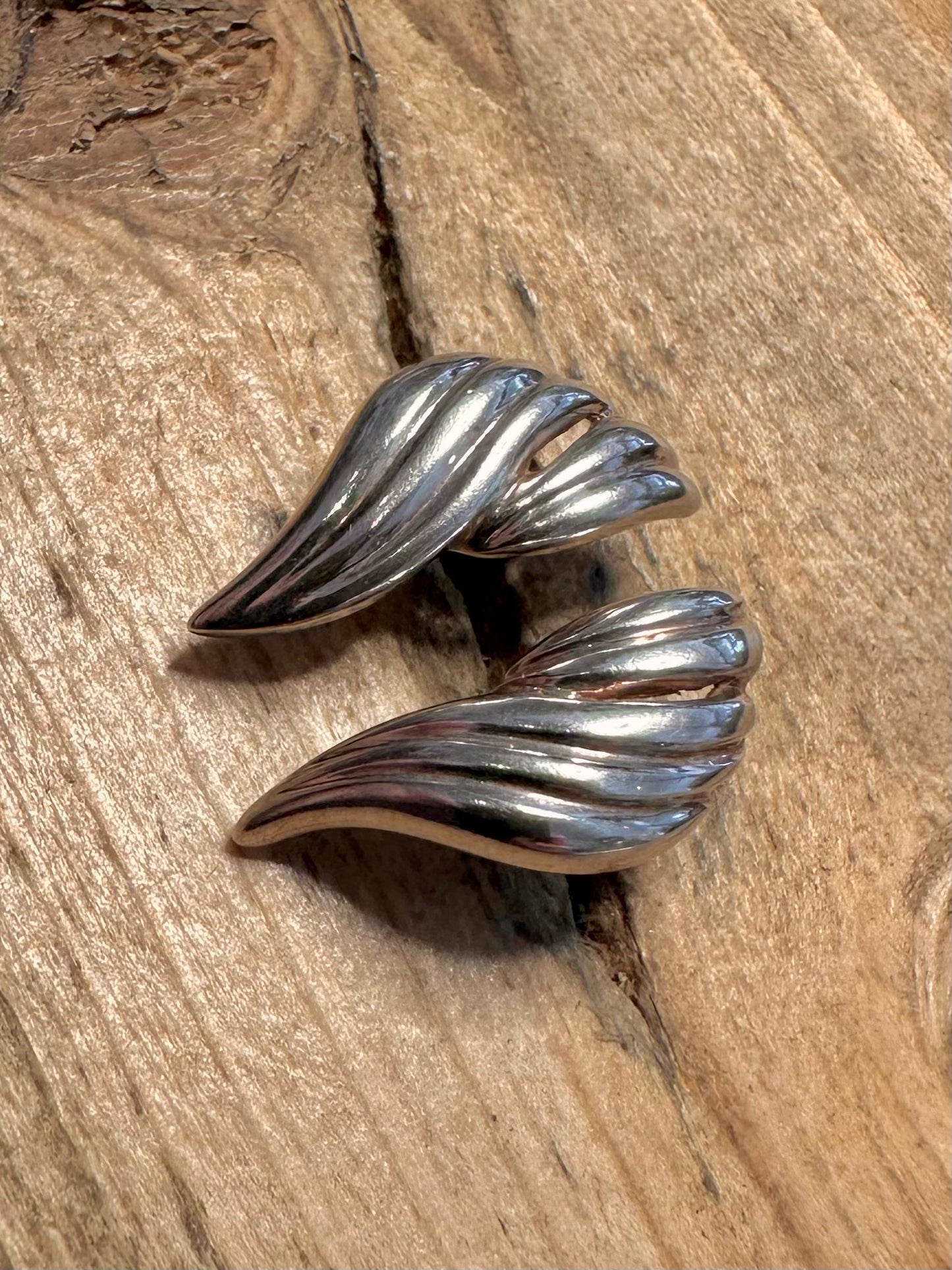Vintage Wings 925 Silver Earrings