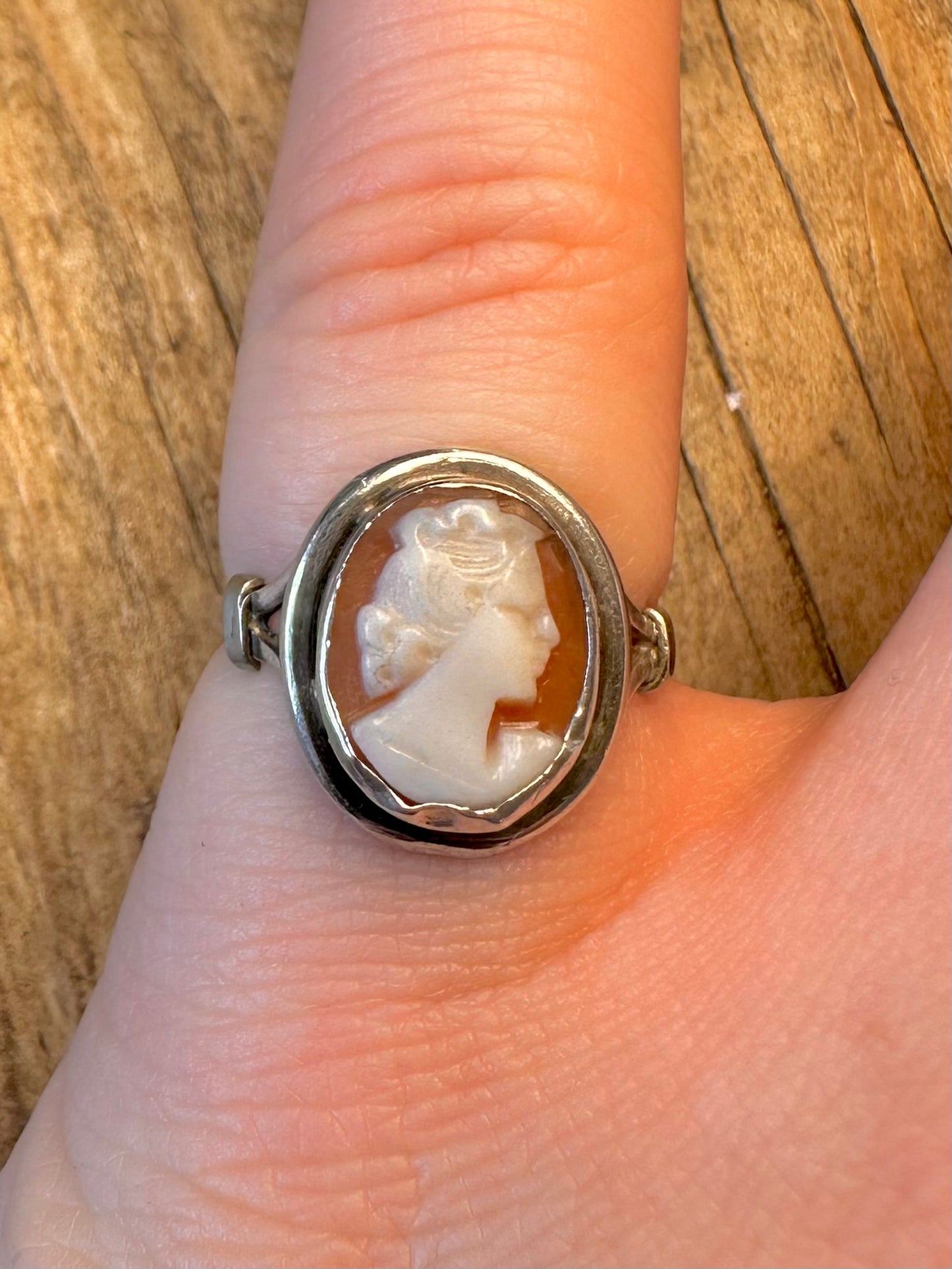Cameo Oval 800 Silver Size L Ring