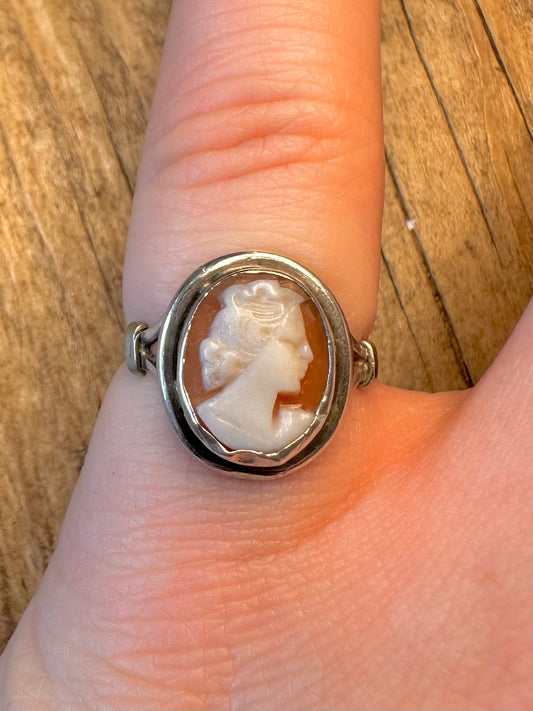 Cameo Oval 800 Silver Size L Ring