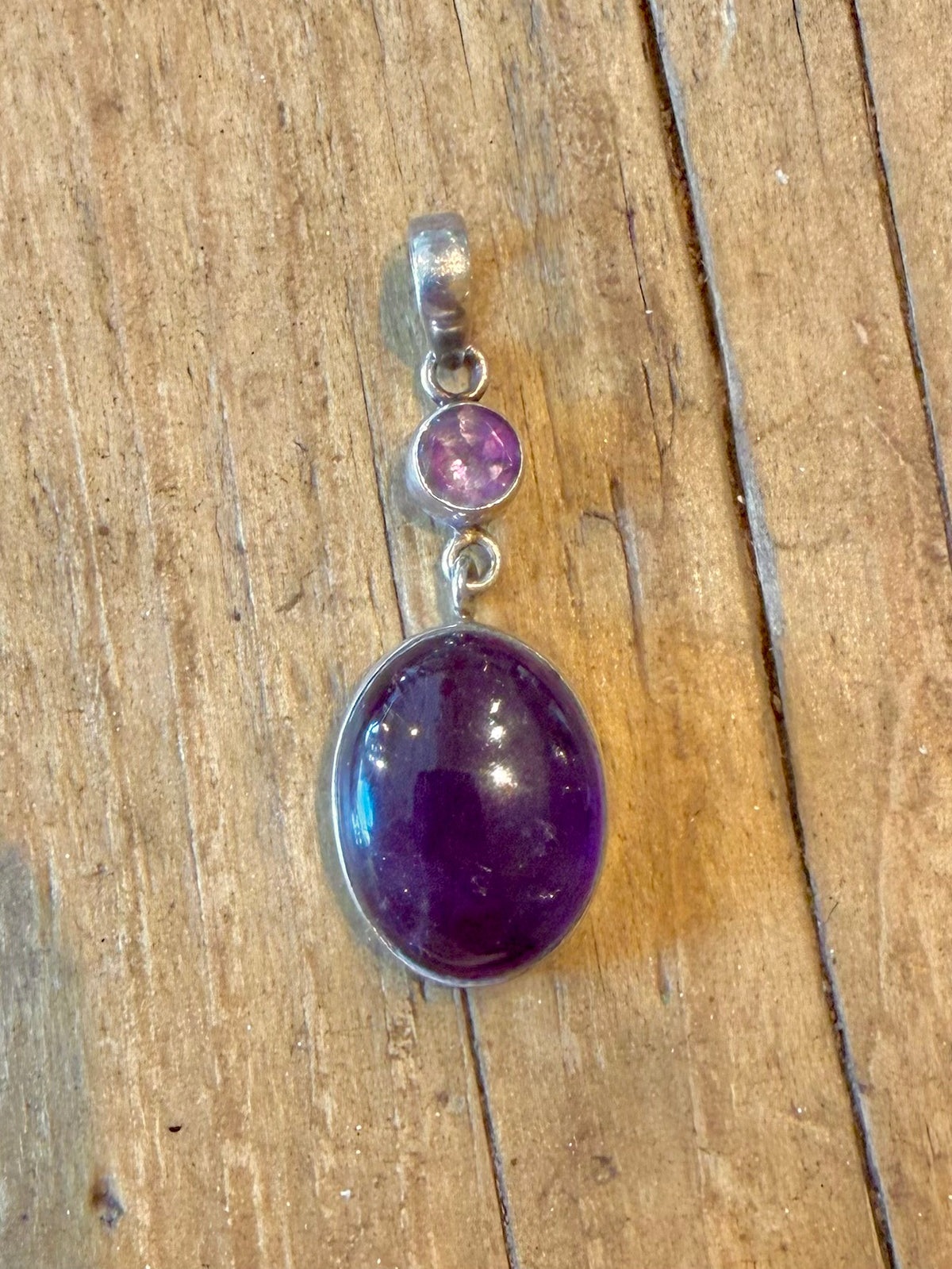 Amethyst Oval 925 Sterling Silver Pendant